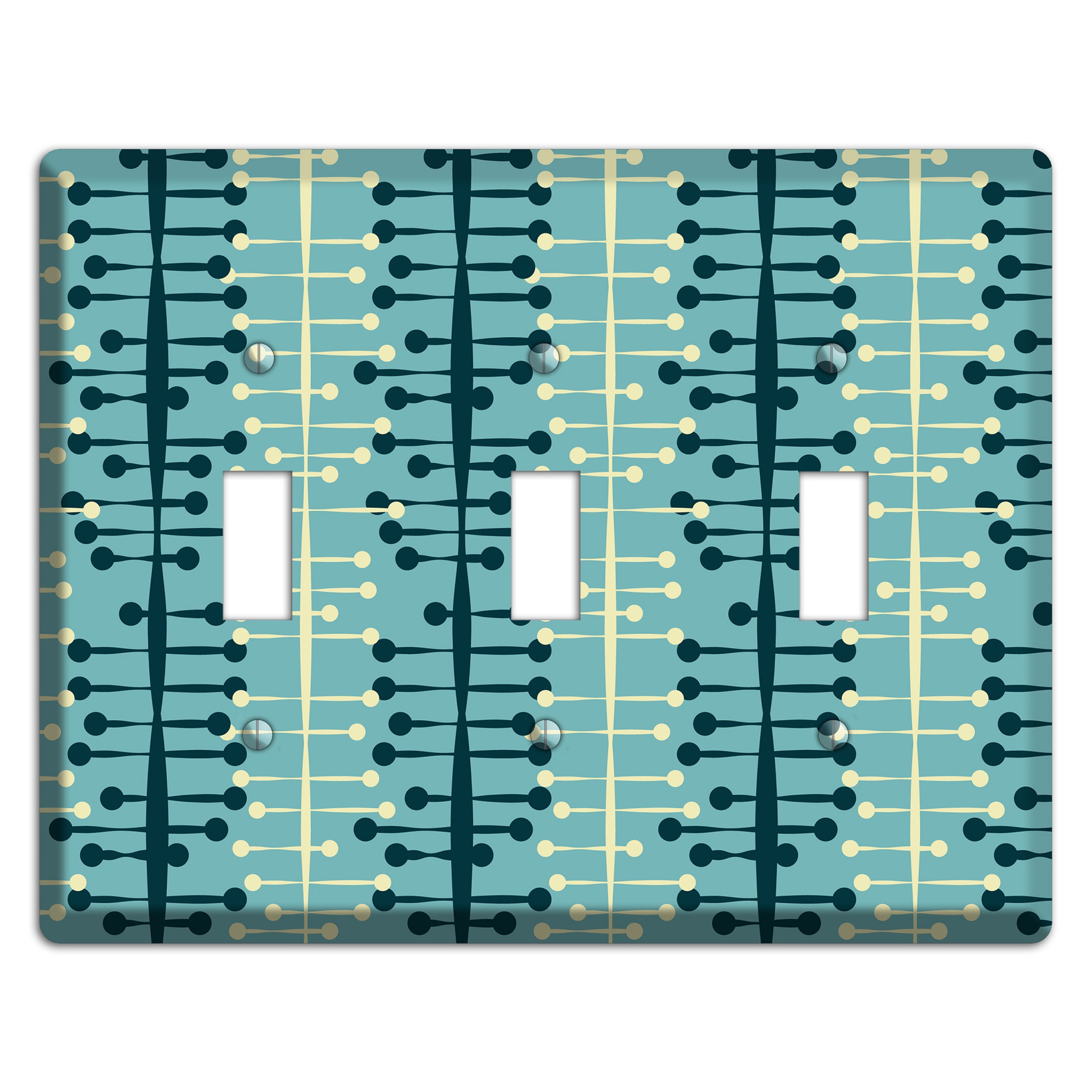 Mid Century Twist 3 Toggle Wallplate