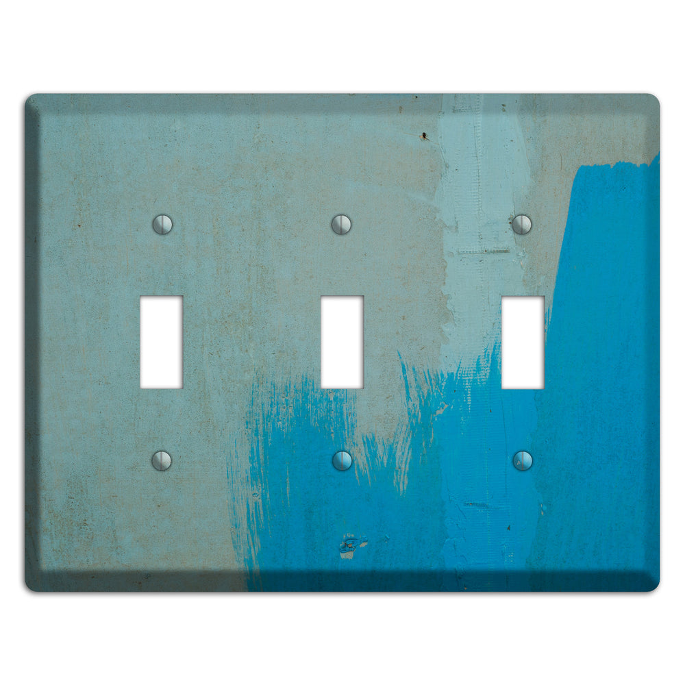 Blue Concrete 3 Toggle Wallplate