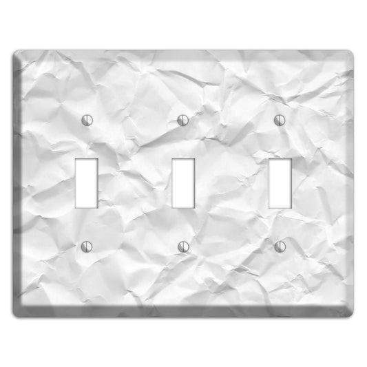 Alto Crinkled Paper 3 Toggle Wallplate