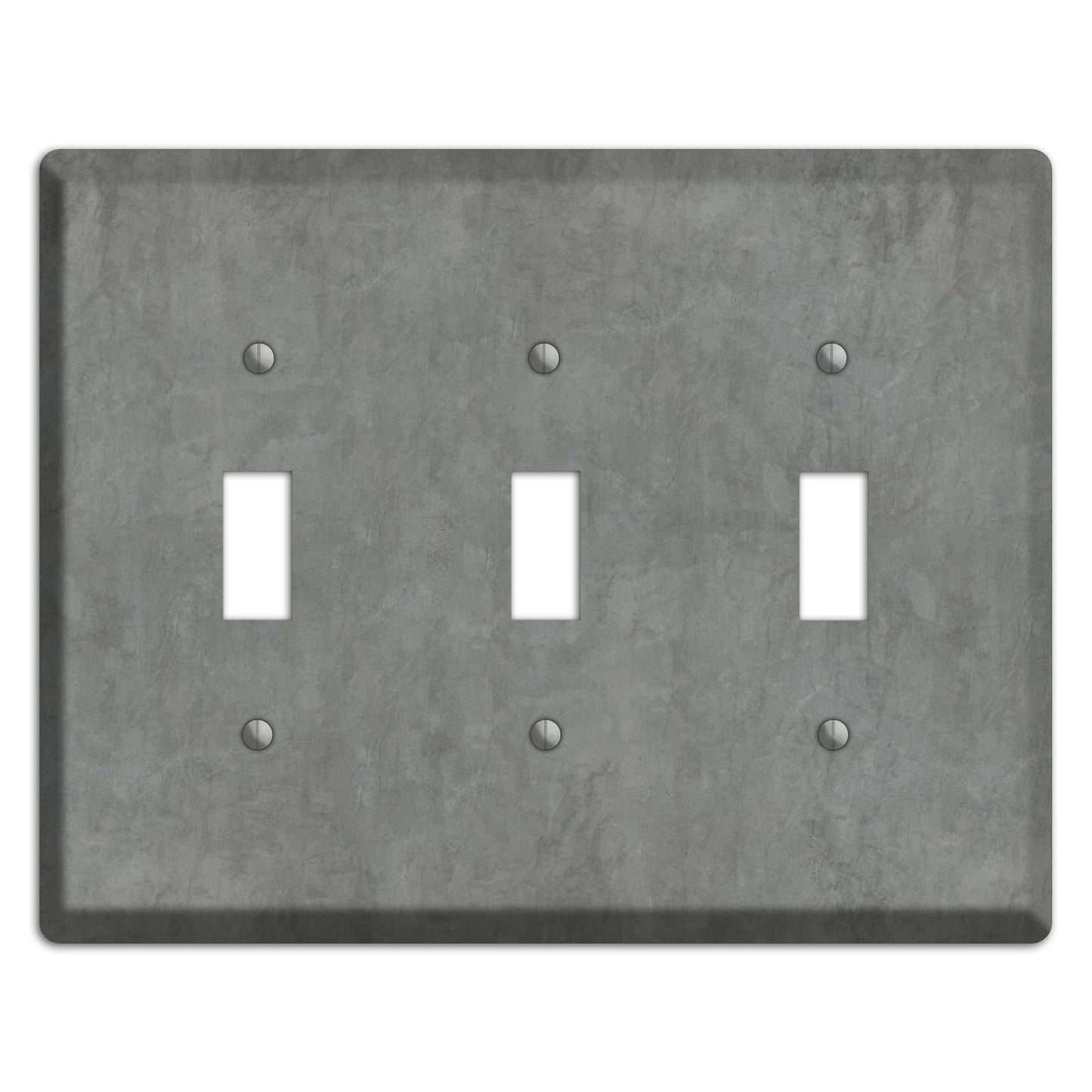 Stucco Grey 3 Toggle Wallplate