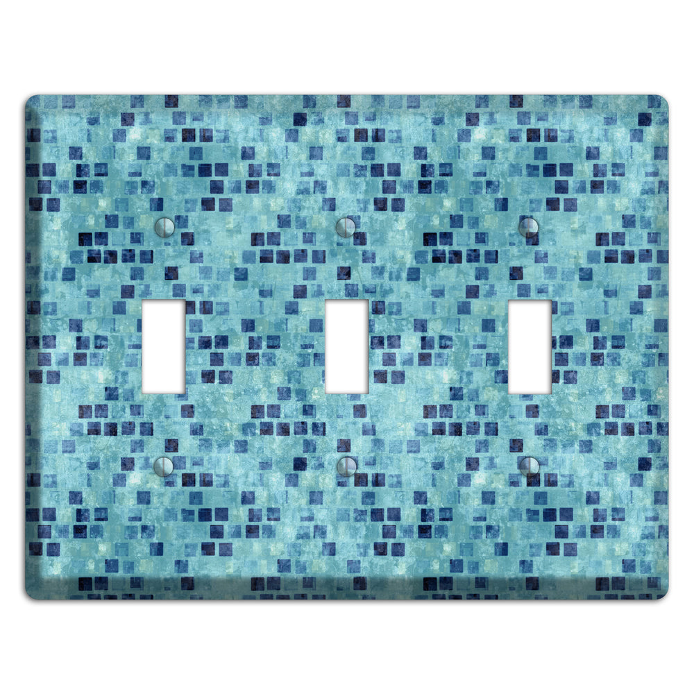 Turquoise Grunge Tile 3 Toggle Wallplate
