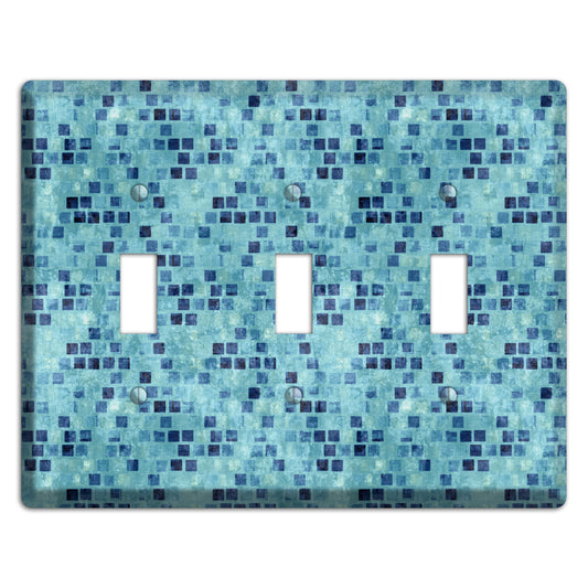 Turquoise Grunge Tile 3 Toggle Wallplate