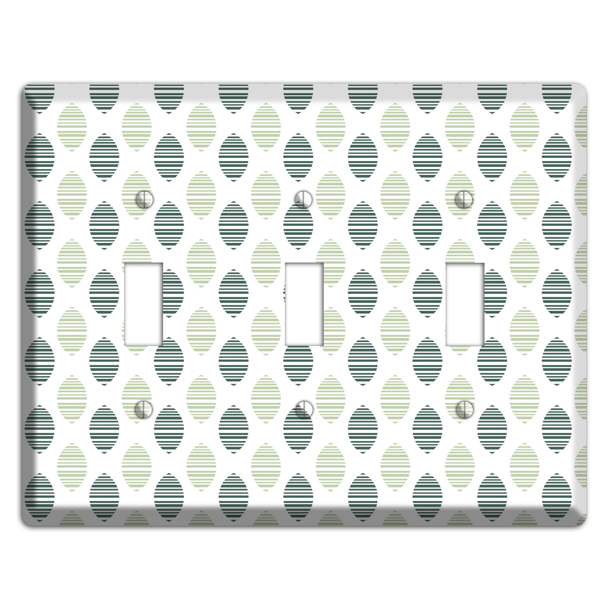 Leaves Style A 3 Toggle Wallplate