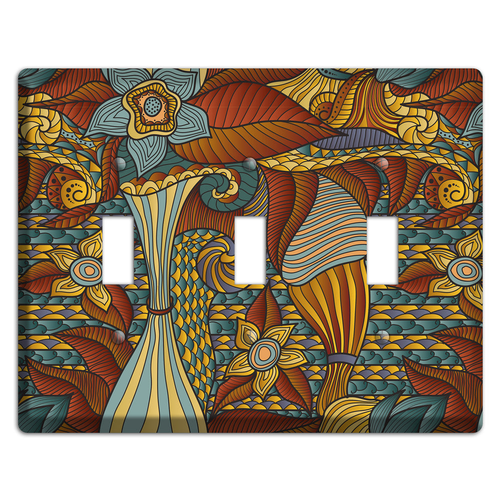 Retro Flourish 4 3 Toggle Wallplate