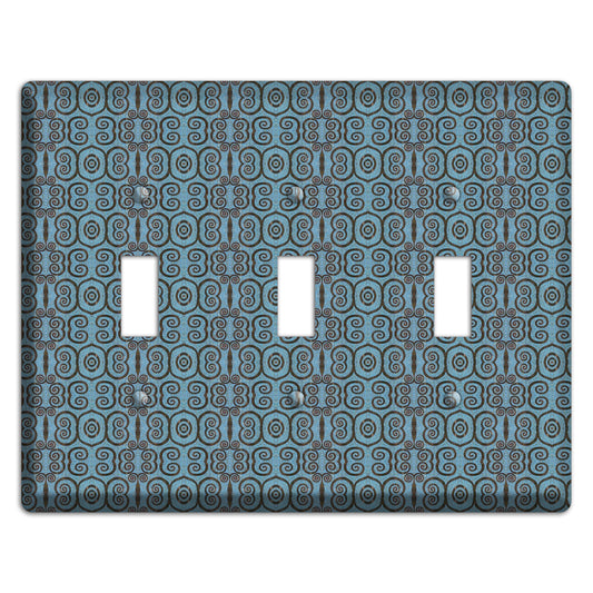 Blue Tapestry 3 Toggle Wallplate