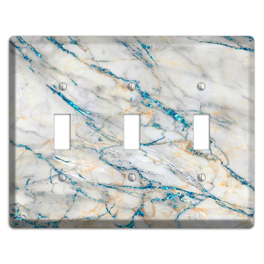Bondi Blue Marble 3 Toggle Wallplate