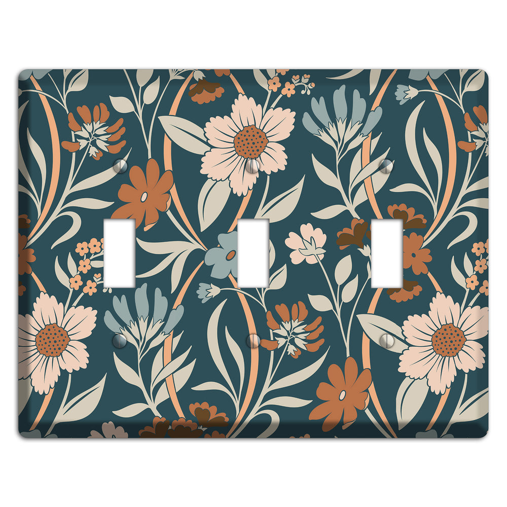 Summer Floral 1 3 Toggle Wallplate