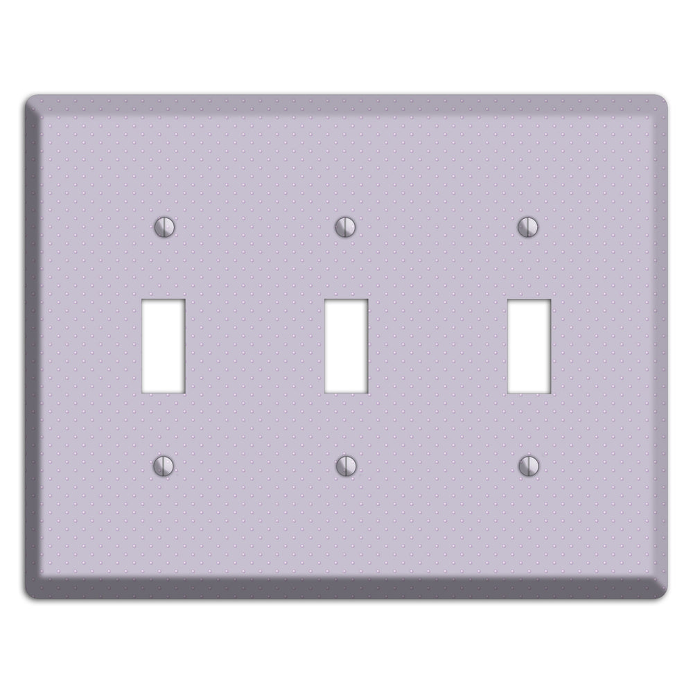 Lavender with Tiny Dots 3 Toggle Wallplate