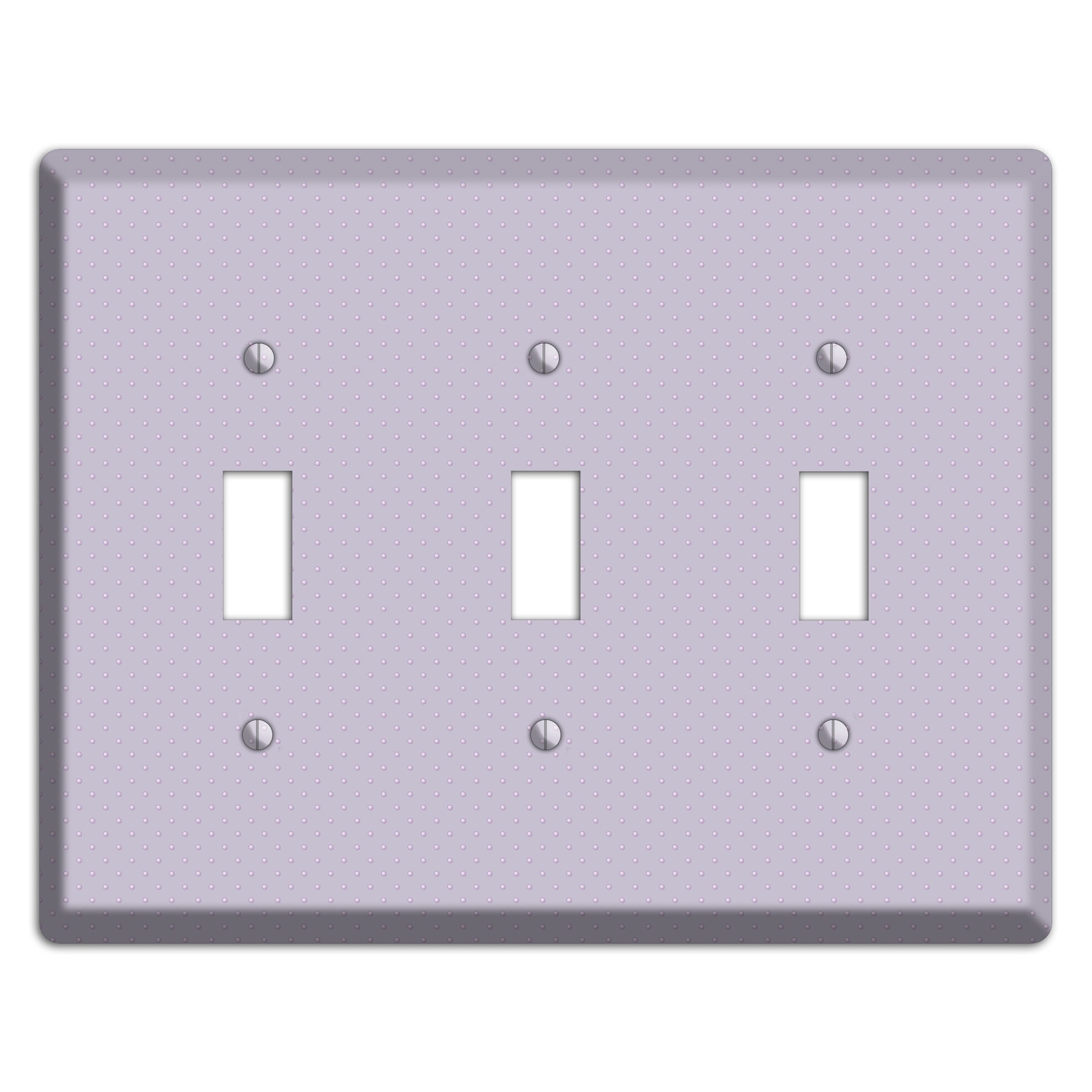 Lavender with Tiny Dots 3 Toggle Wallplate
