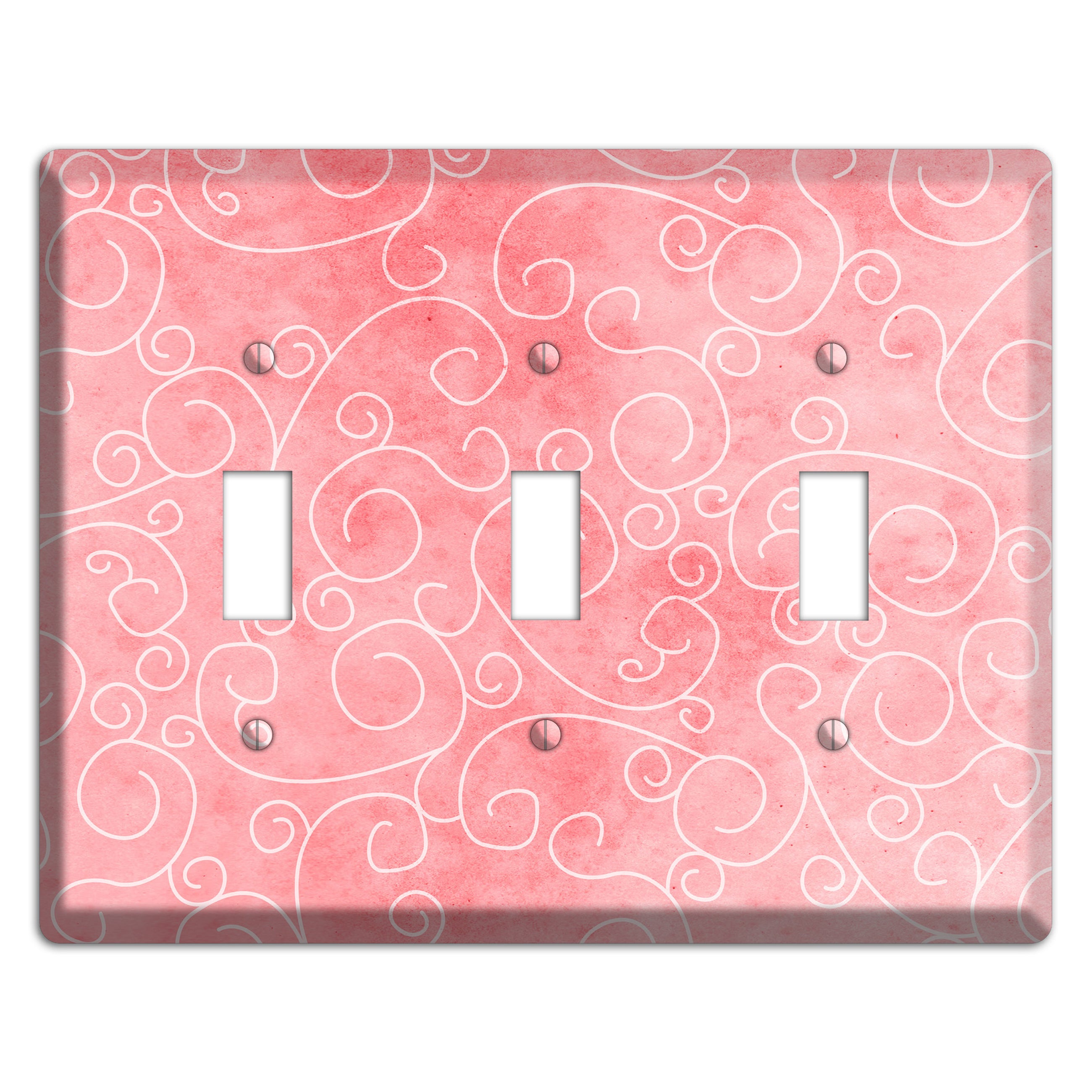 Azalea Soft Coral 3 Toggle Wallplate