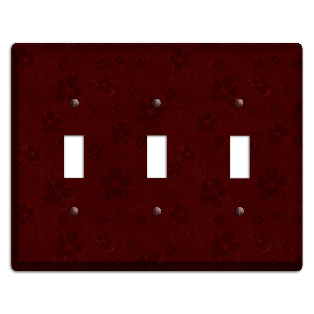 Maroon Grunge Suzani 2 3 Toggle Wallplate