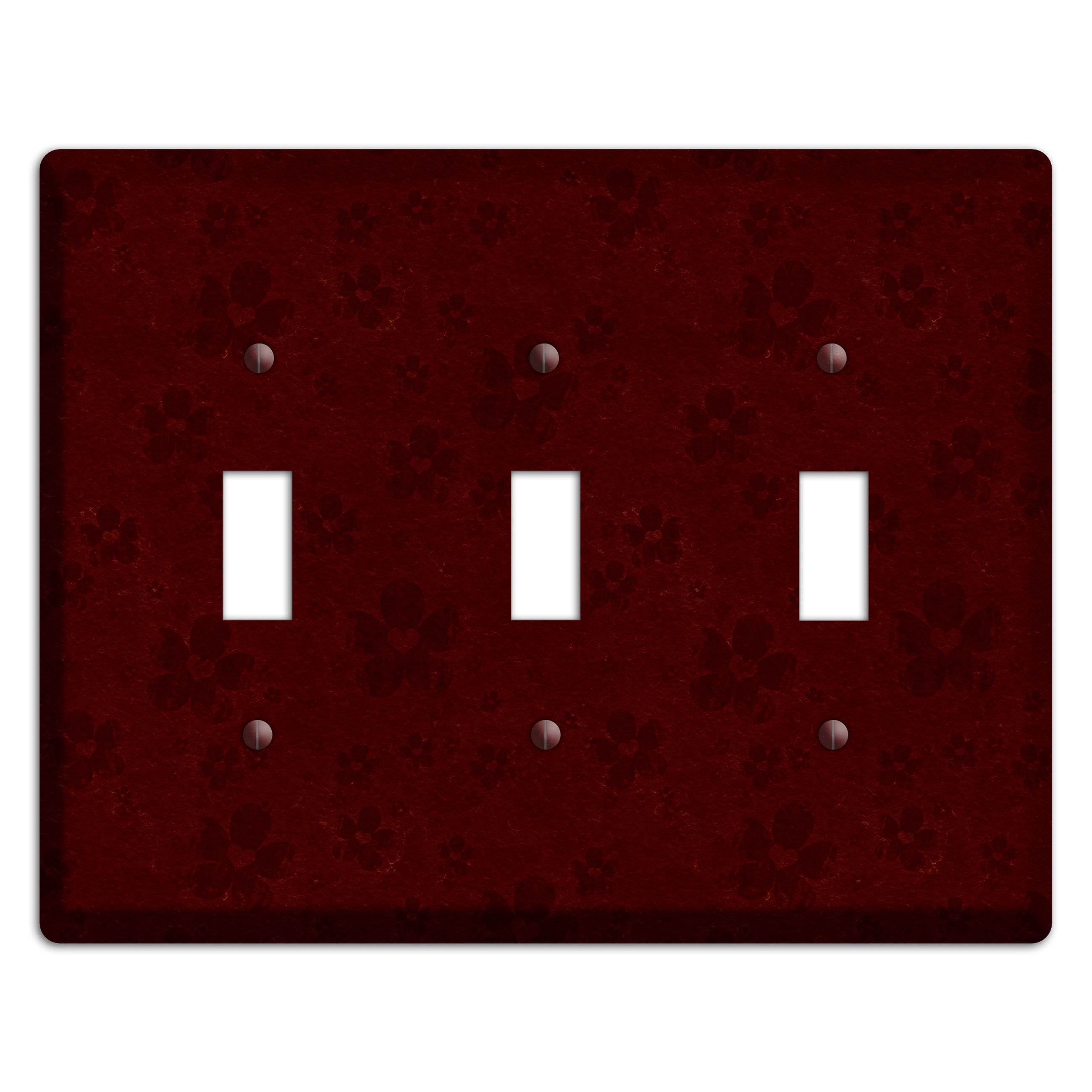 Maroon Grunge Suzani 2 3 Toggle Wallplate