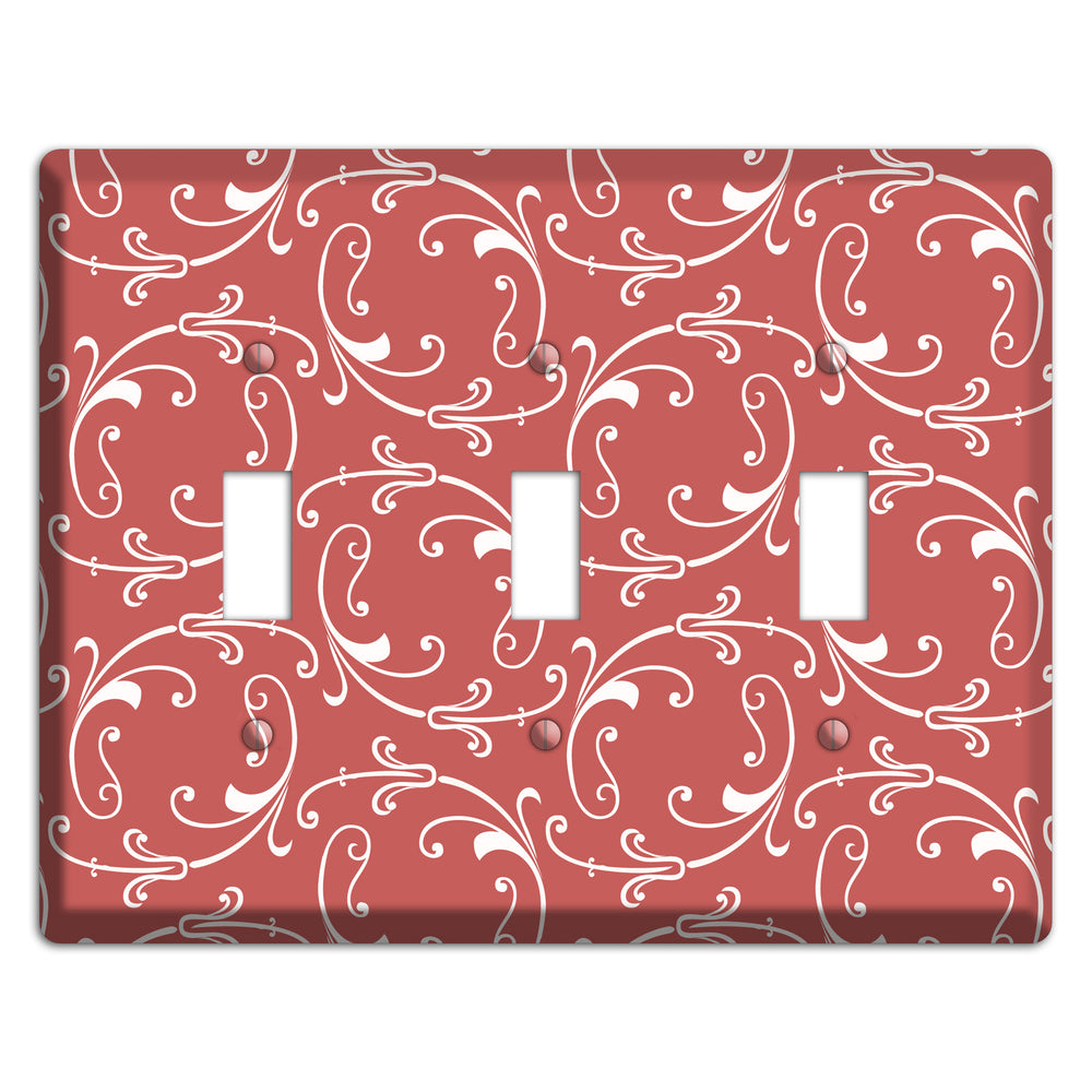 Brick Victorian Sprig 3 Toggle Wallplate