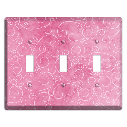 Kobi Pink Texture 3 Toggle Wallplate