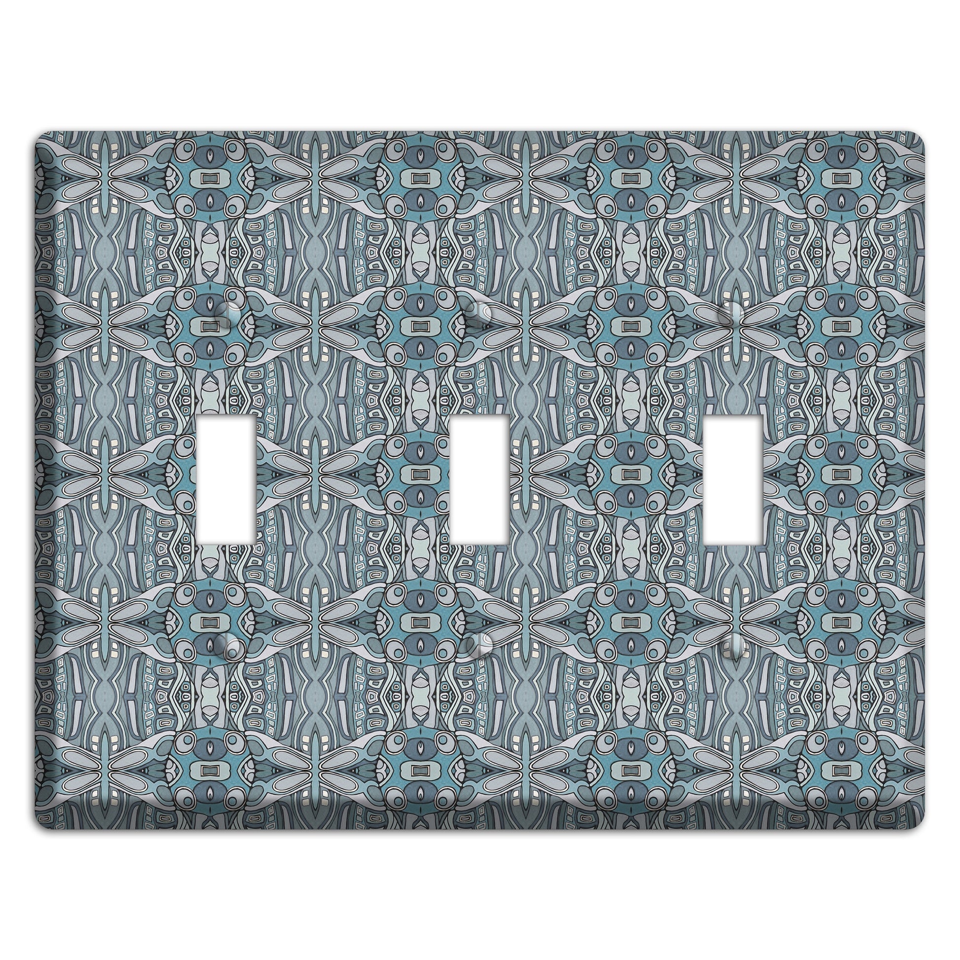 Blue Tapestry 3 Toggle Wallplate