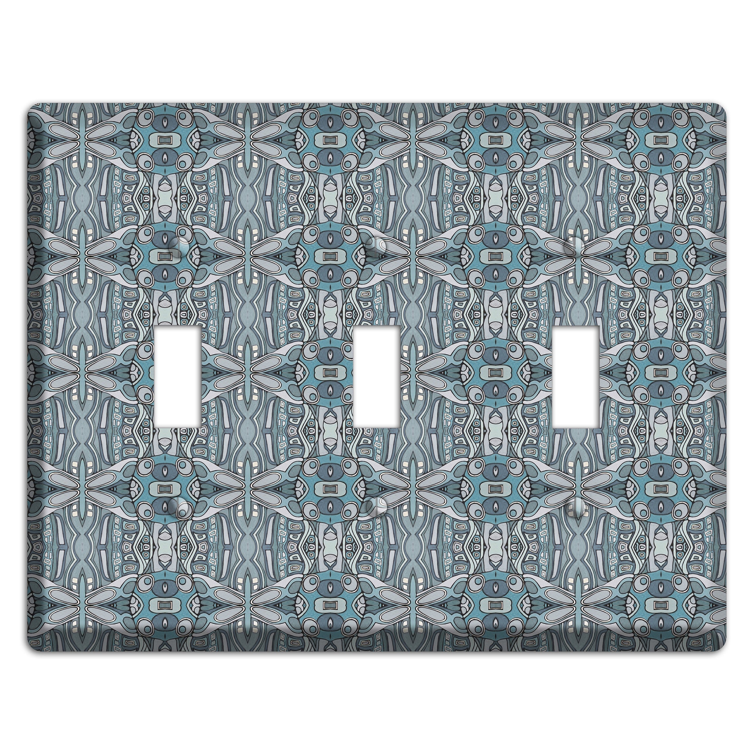 Blue Tapestry 3 Toggle Wallplate
