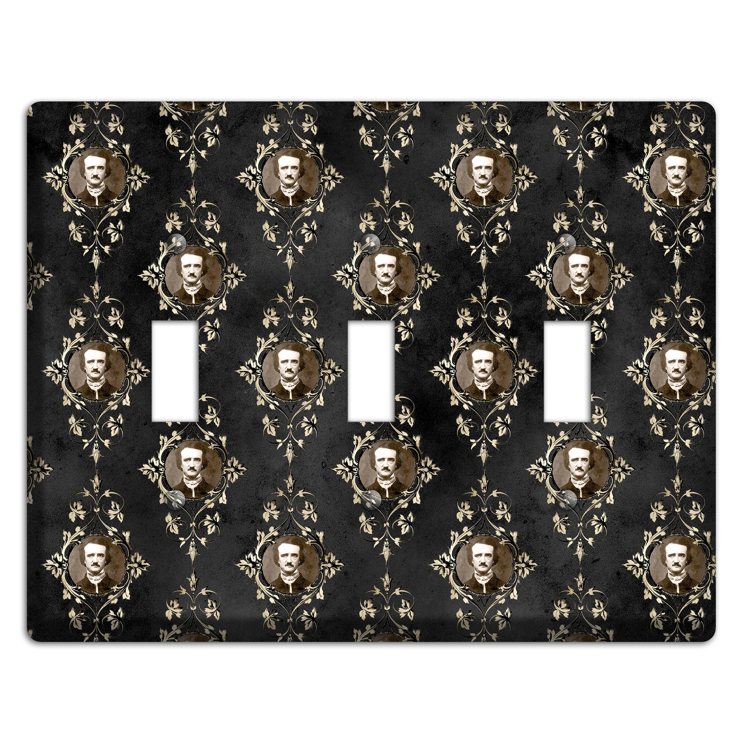 Edgar Allen Poe Self Portrait 3 Toggle Wallplate