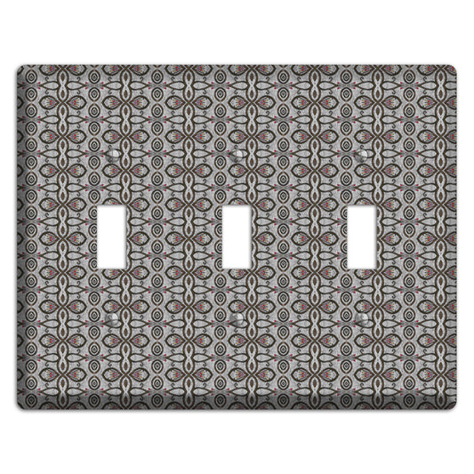 Grey Tapestry 3 Toggle Wallplate
