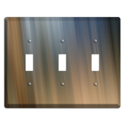 Brown and Blue-grey Ray of Light 3 Toggle Wallplate