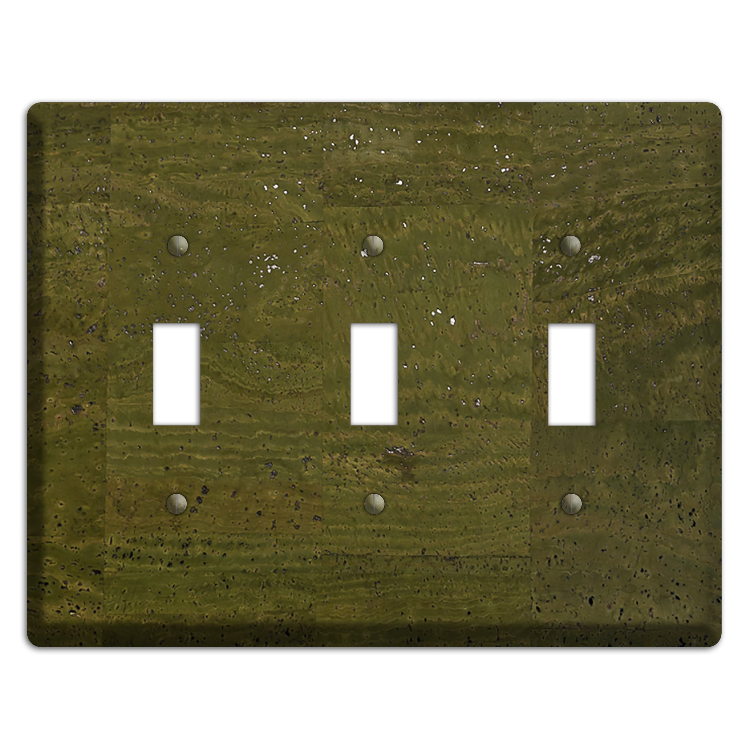 Olive Cork 3 Toggle Wallplate