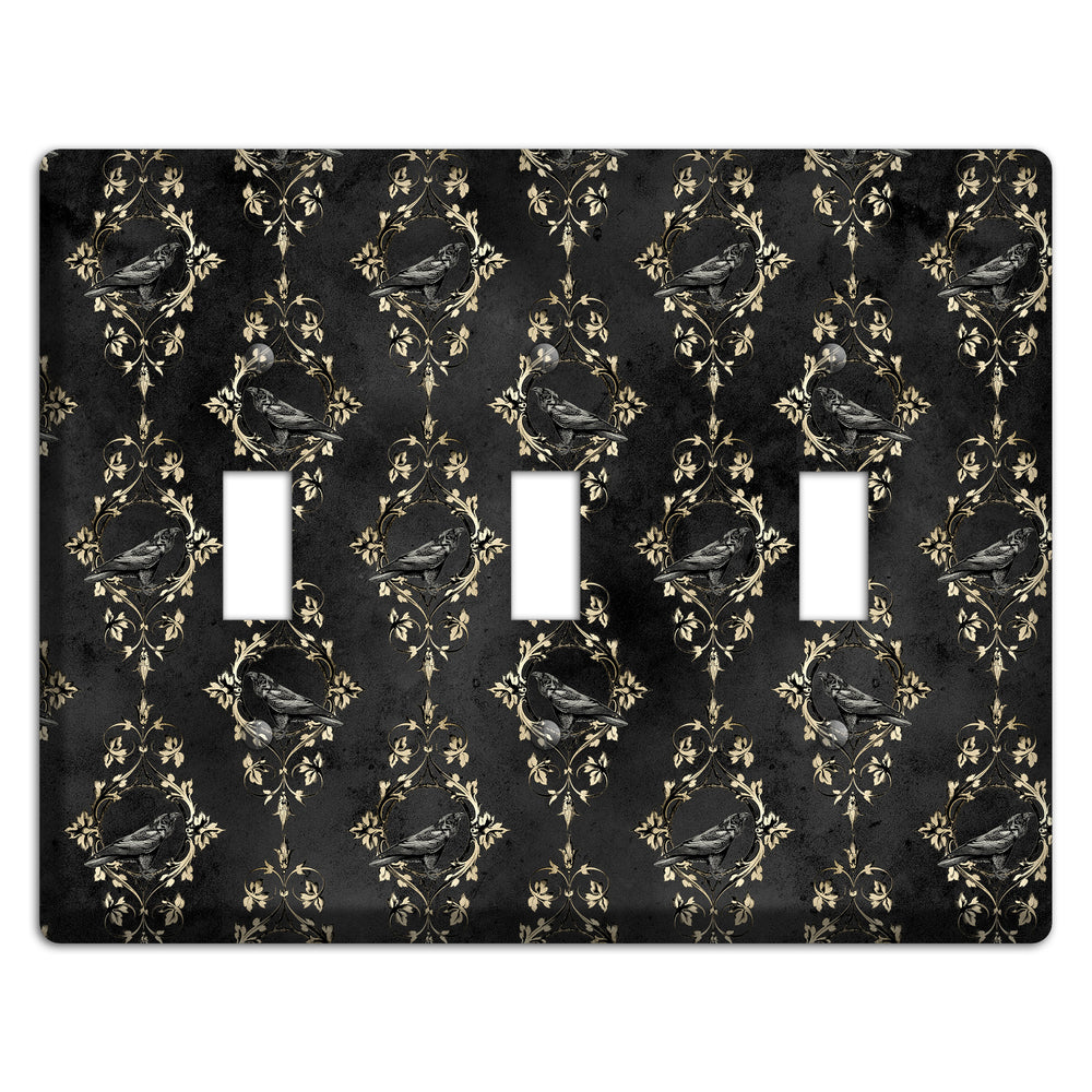 Edgar Allen Poe Raven 3 Toggle Wallplate