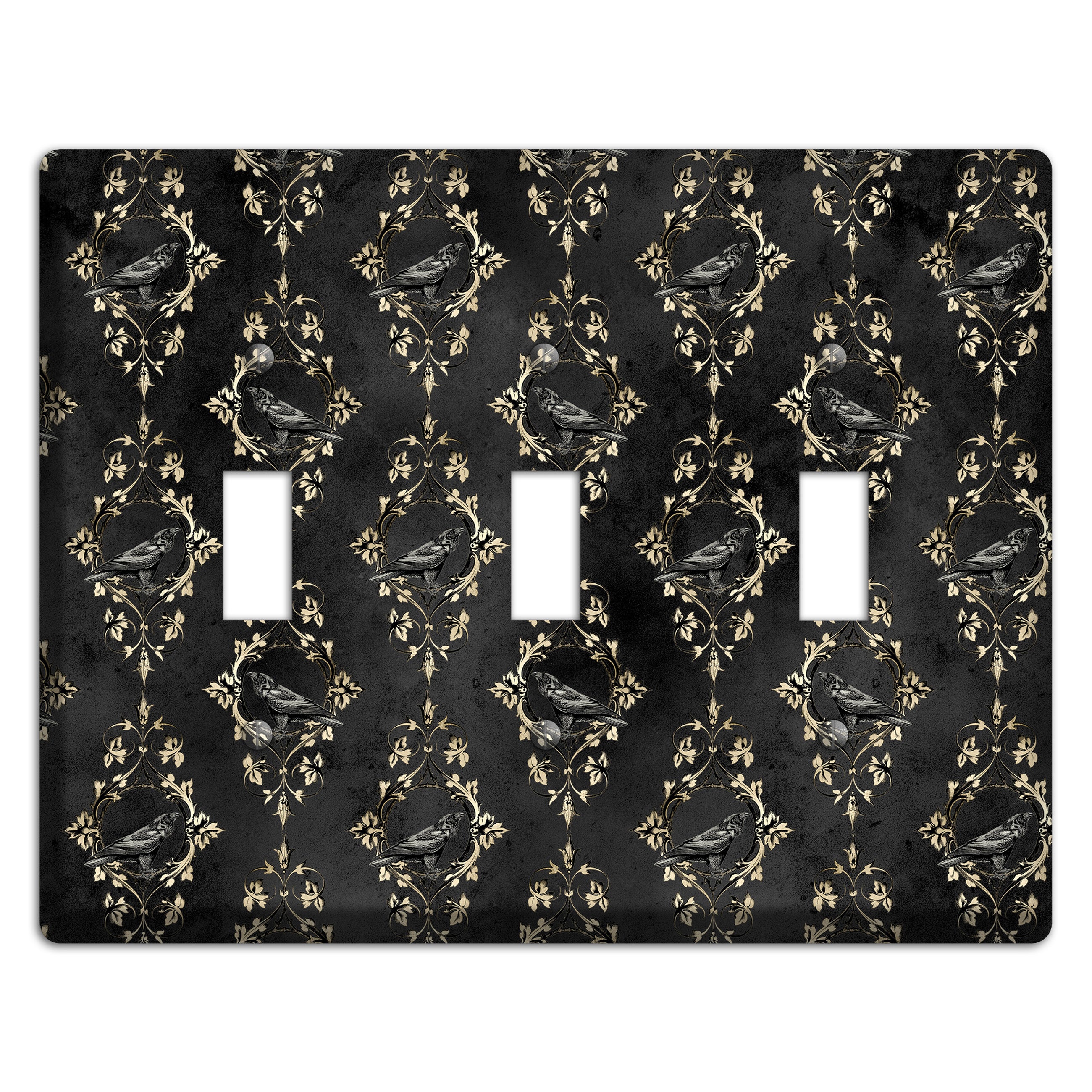 Edgar Allen Poe Raven 3 Toggle Wallplate