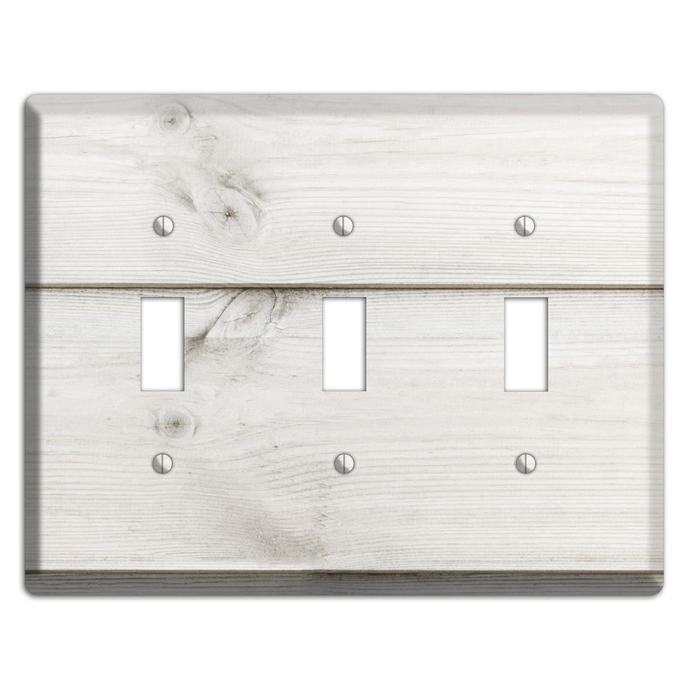 Timberwolf Antique 3 Toggle Wallplate