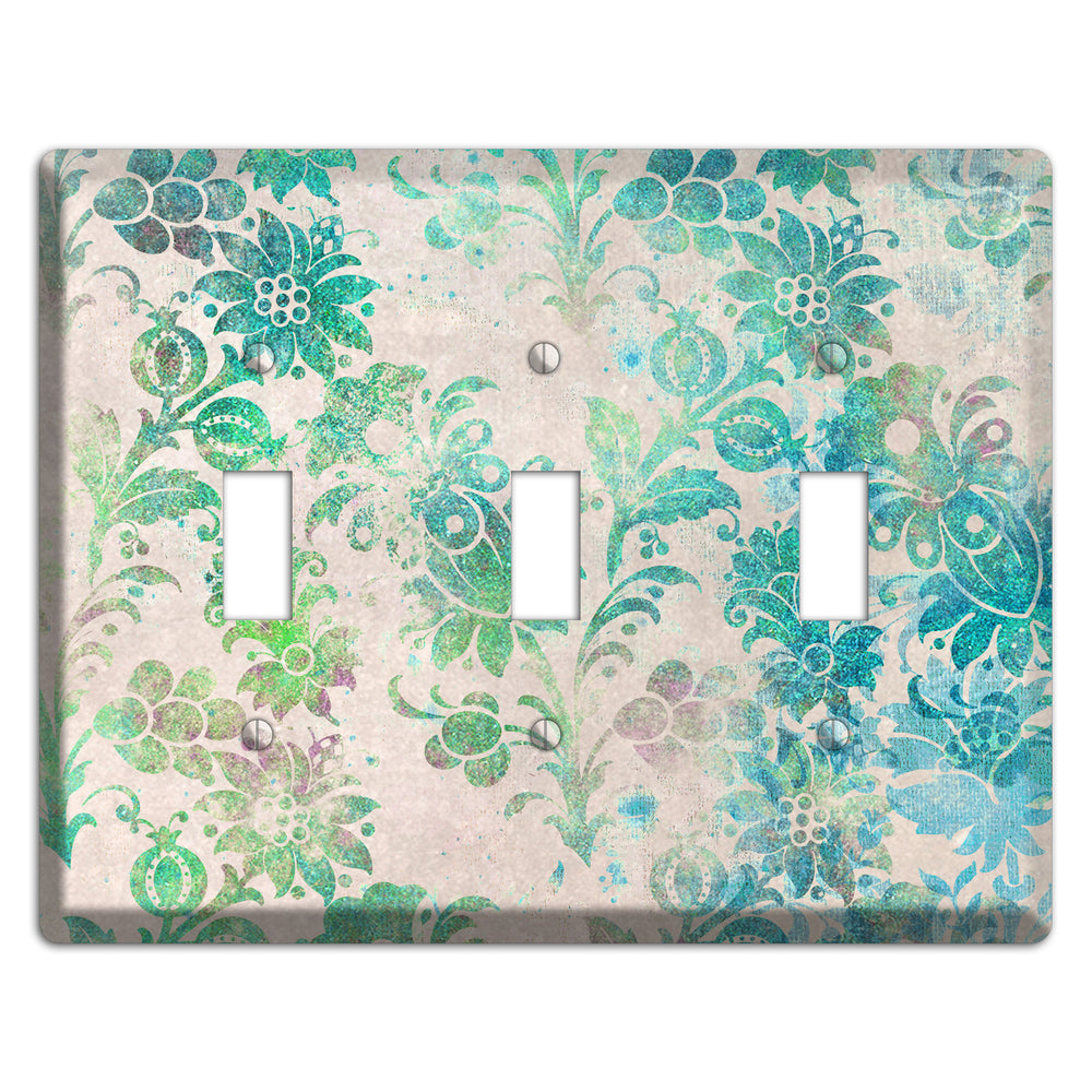Acapulco Whimsical Damask 3 Toggle Wallplate
