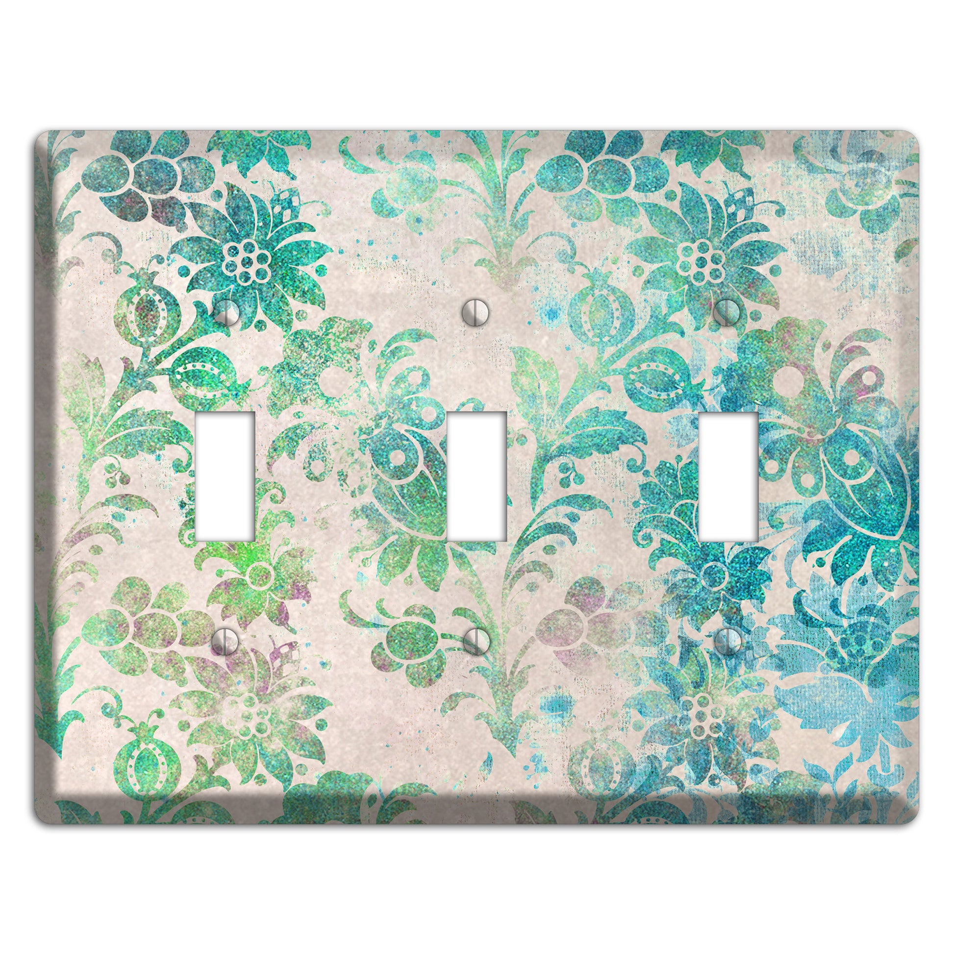 Acapulco Whimsical Damask 3 Toggle Wallplate