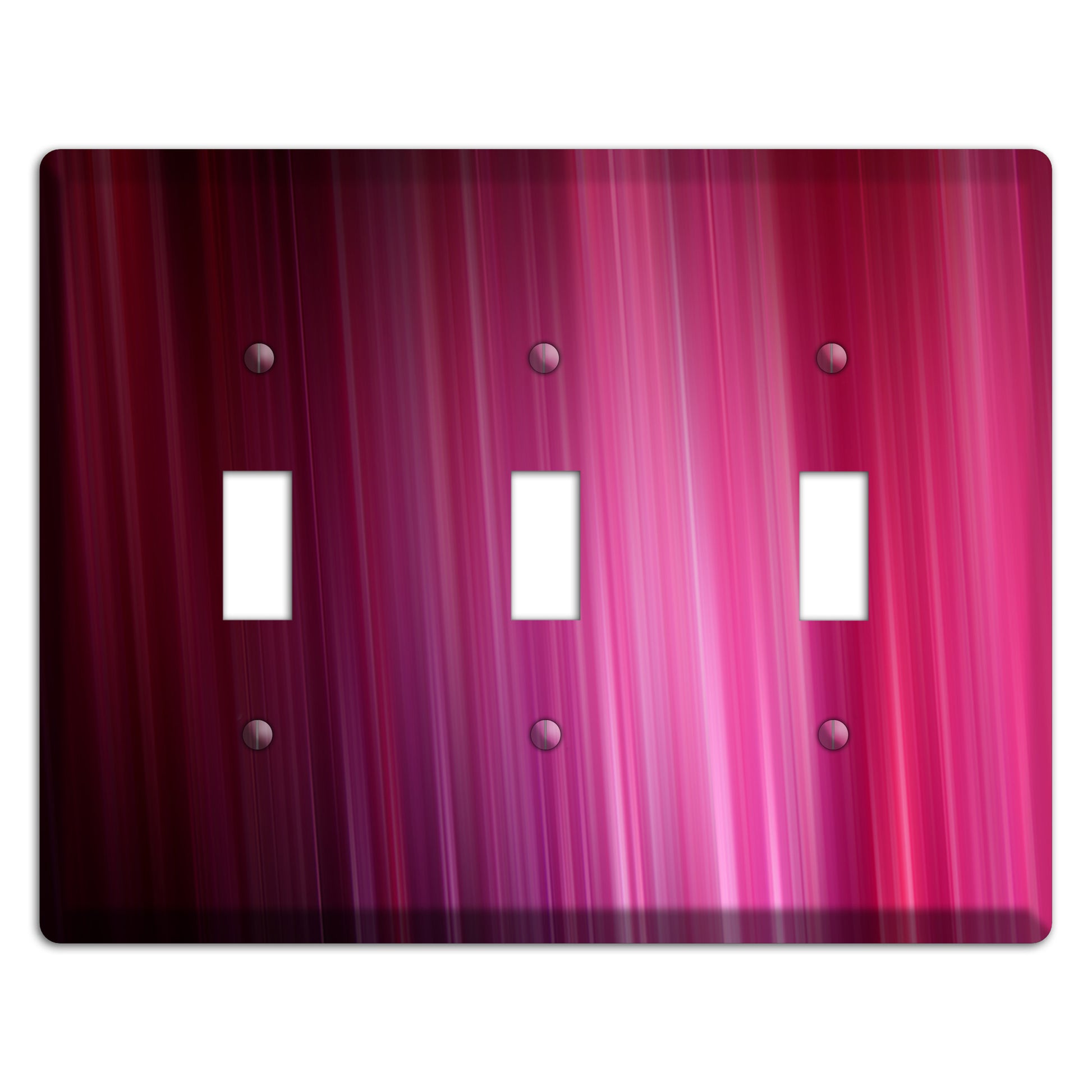 Fuschia Ray of Light 3 Toggle Wallplate
