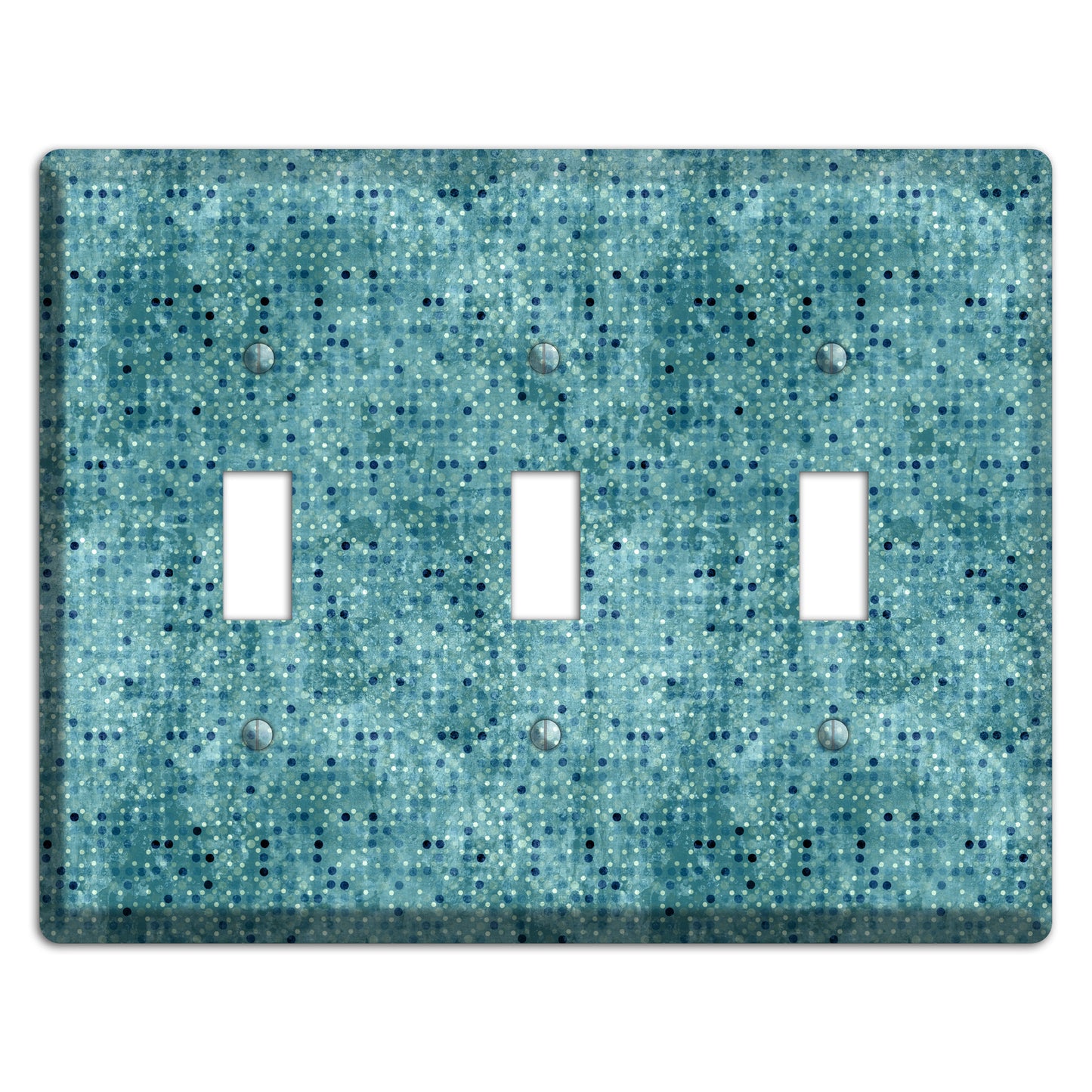 Turquoise Grunge Small Tile 3 Toggle Wallplate