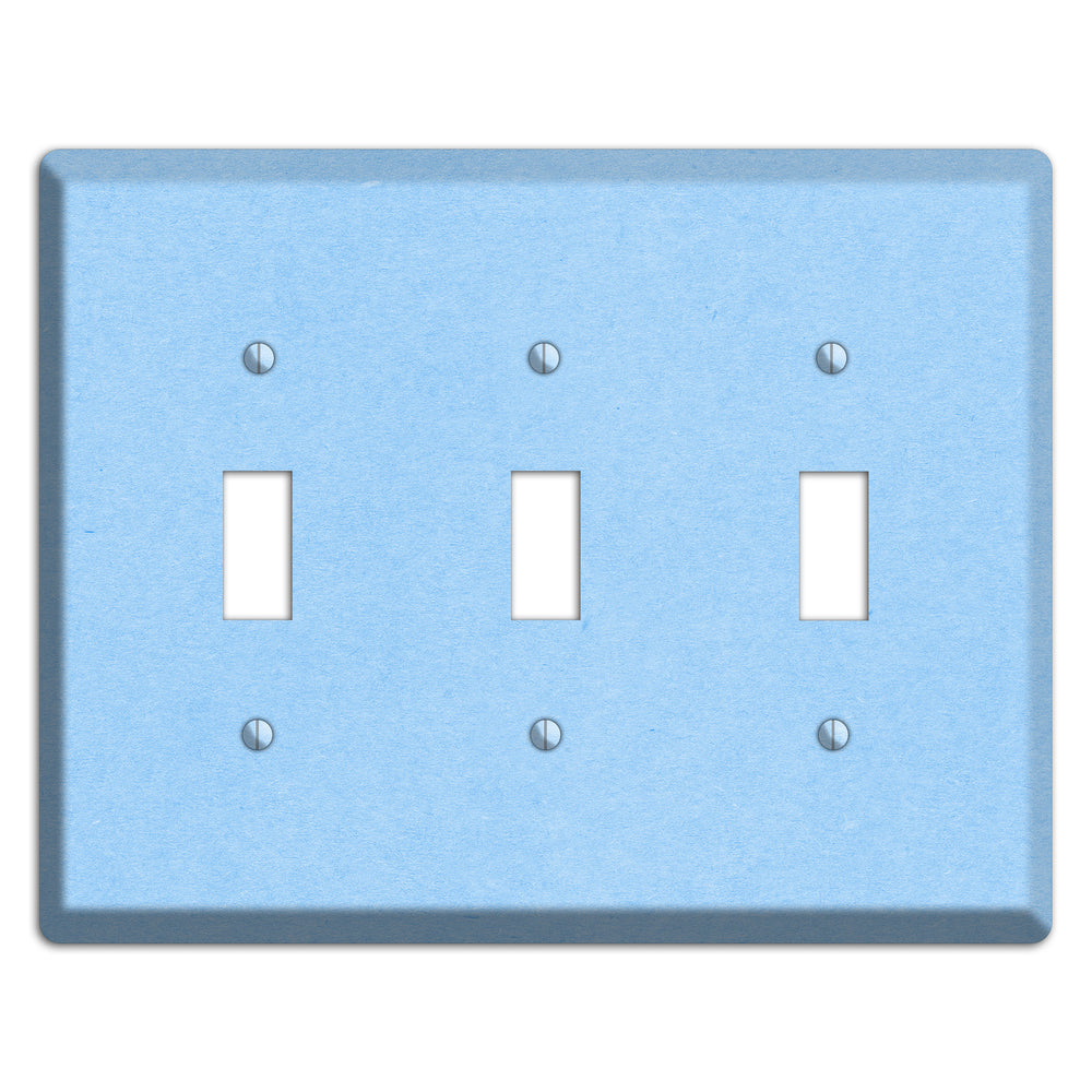 Light Sky Blue Kraft 3 Toggle Wallplate