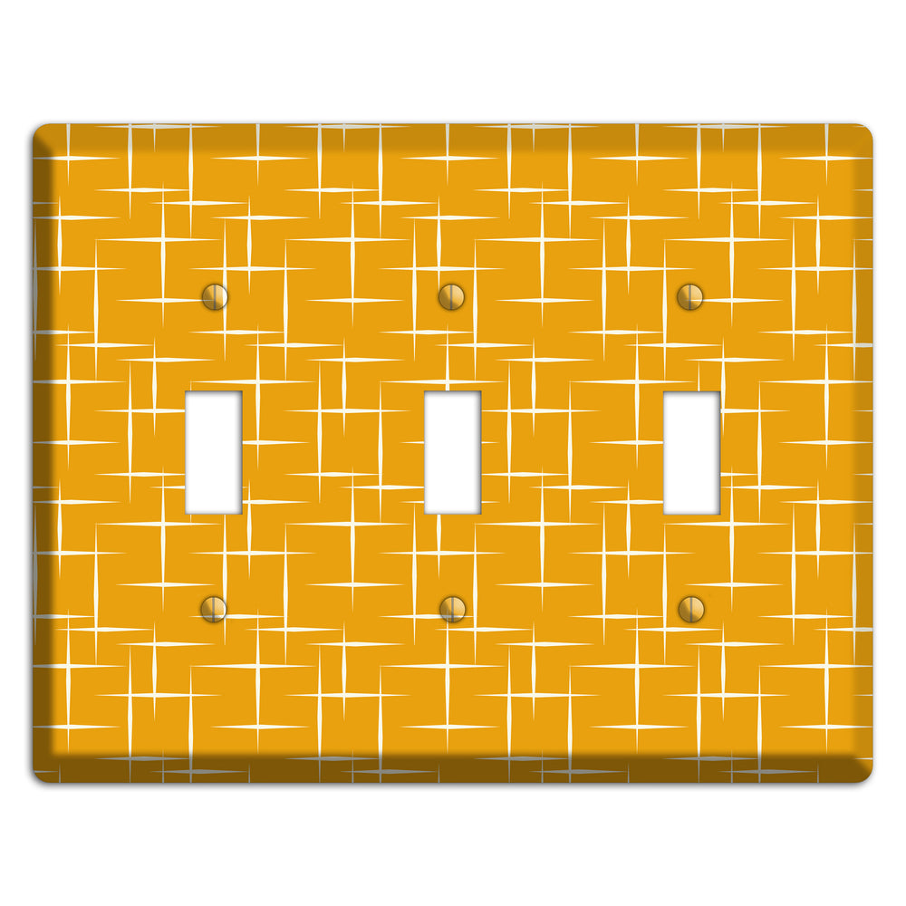 Orange Atomic 3 Toggle Wallplate