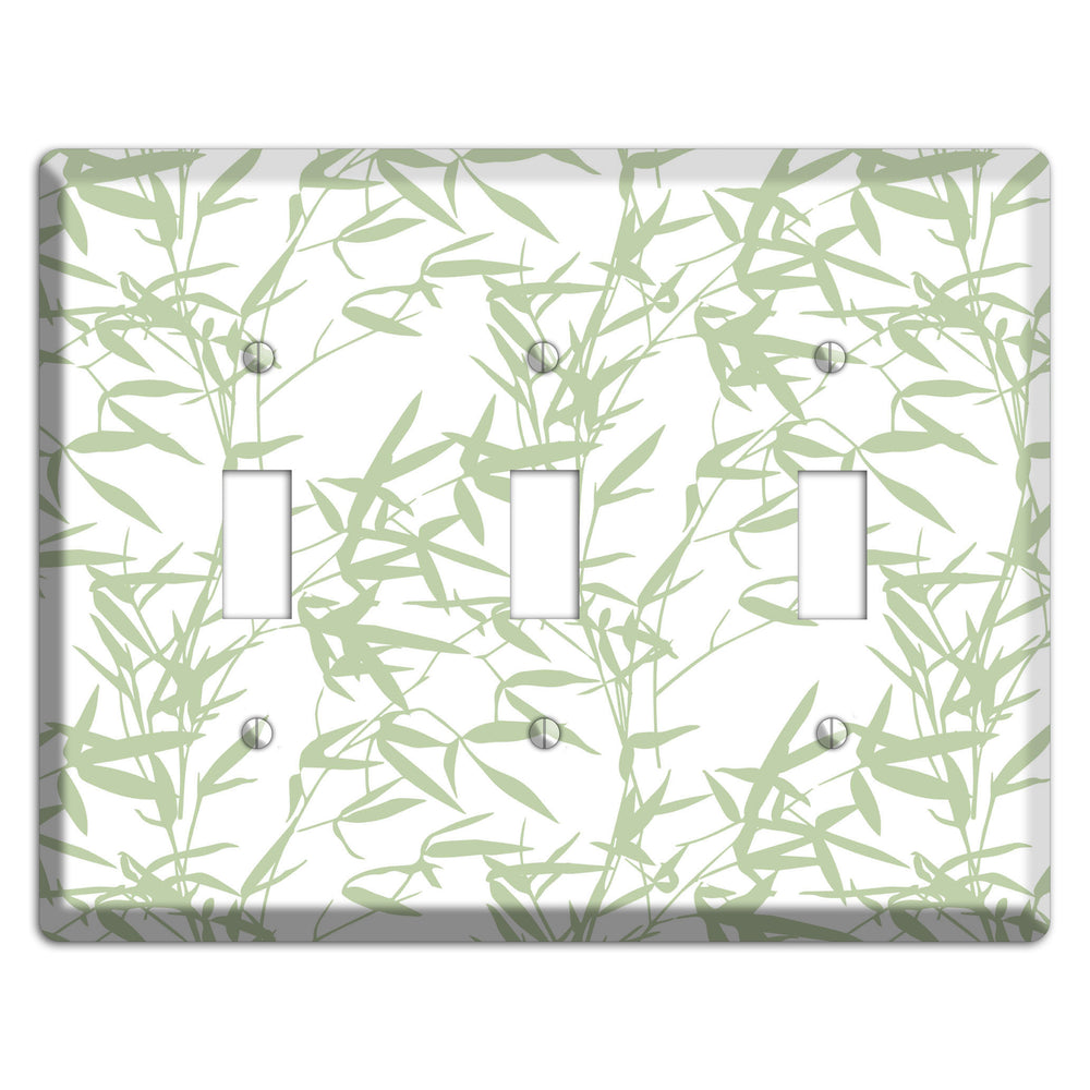 Leaves Style P 3 Toggle Wallplate