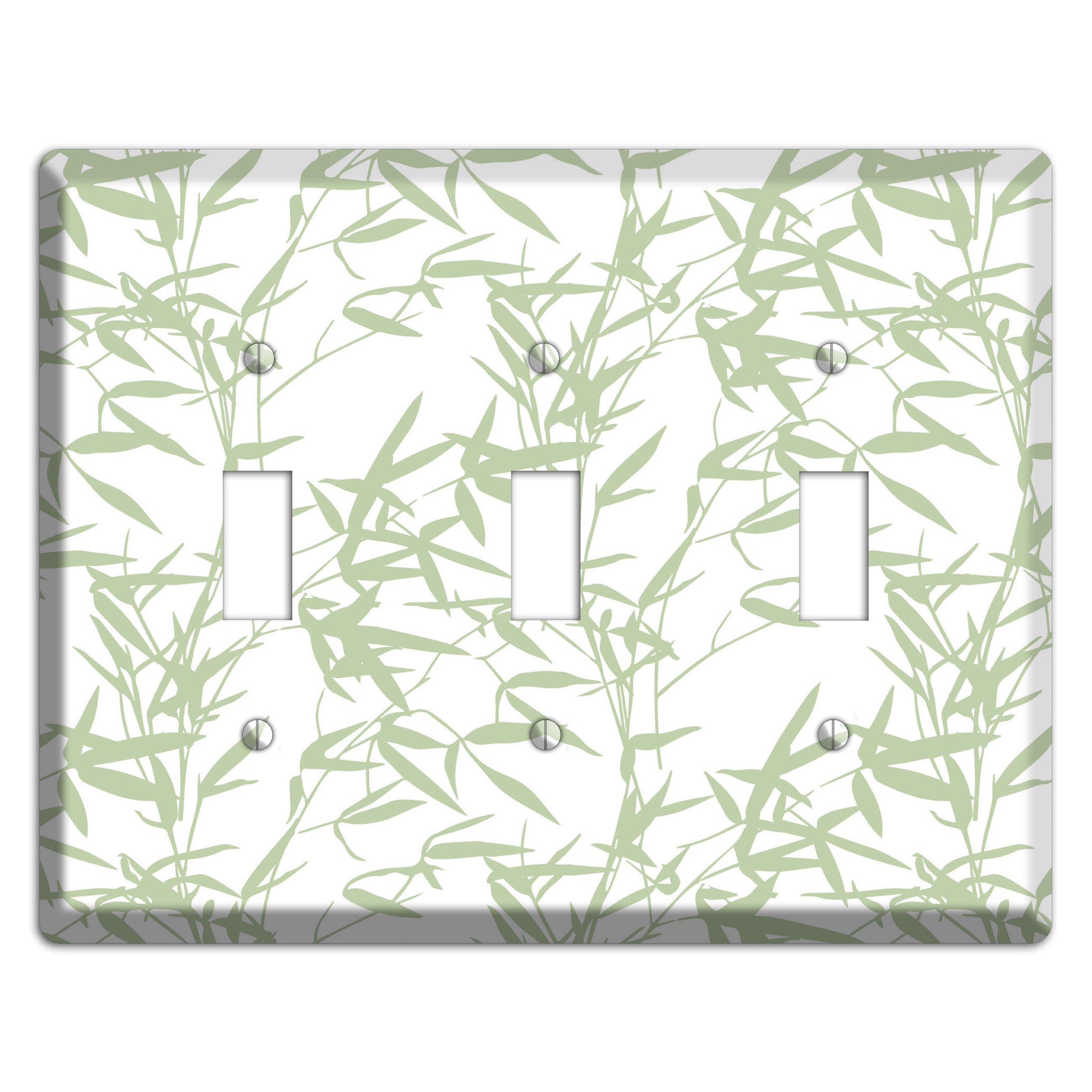 Leaves Style P 3 Toggle Wallplate