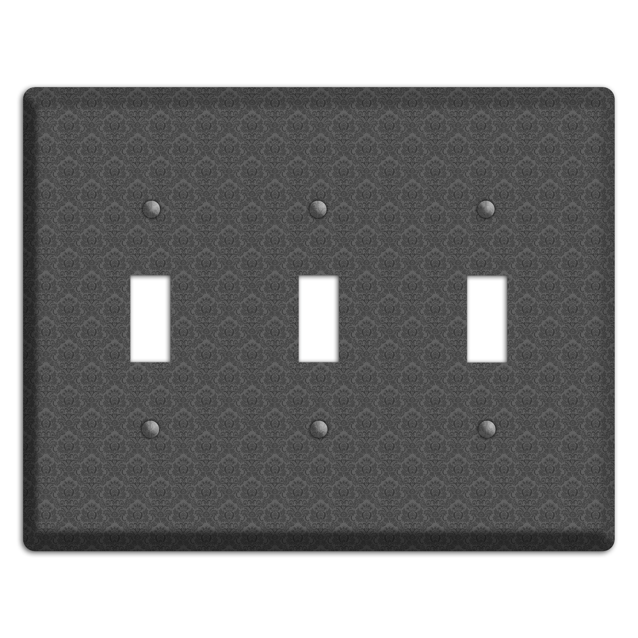 Dark Grey Cartouche 3 Toggle Wallplate