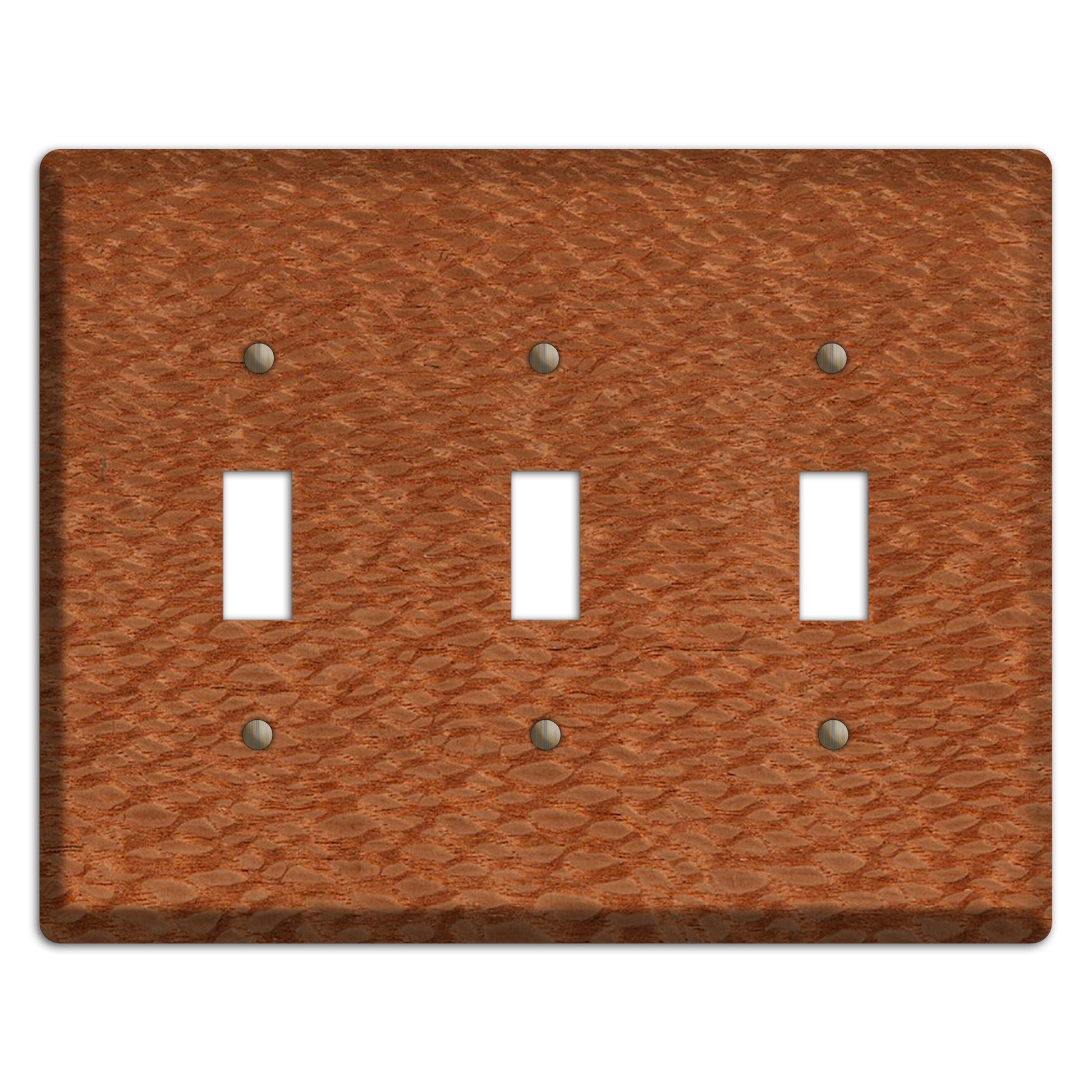 Lacewood Wood Triple Toggle Switchplate