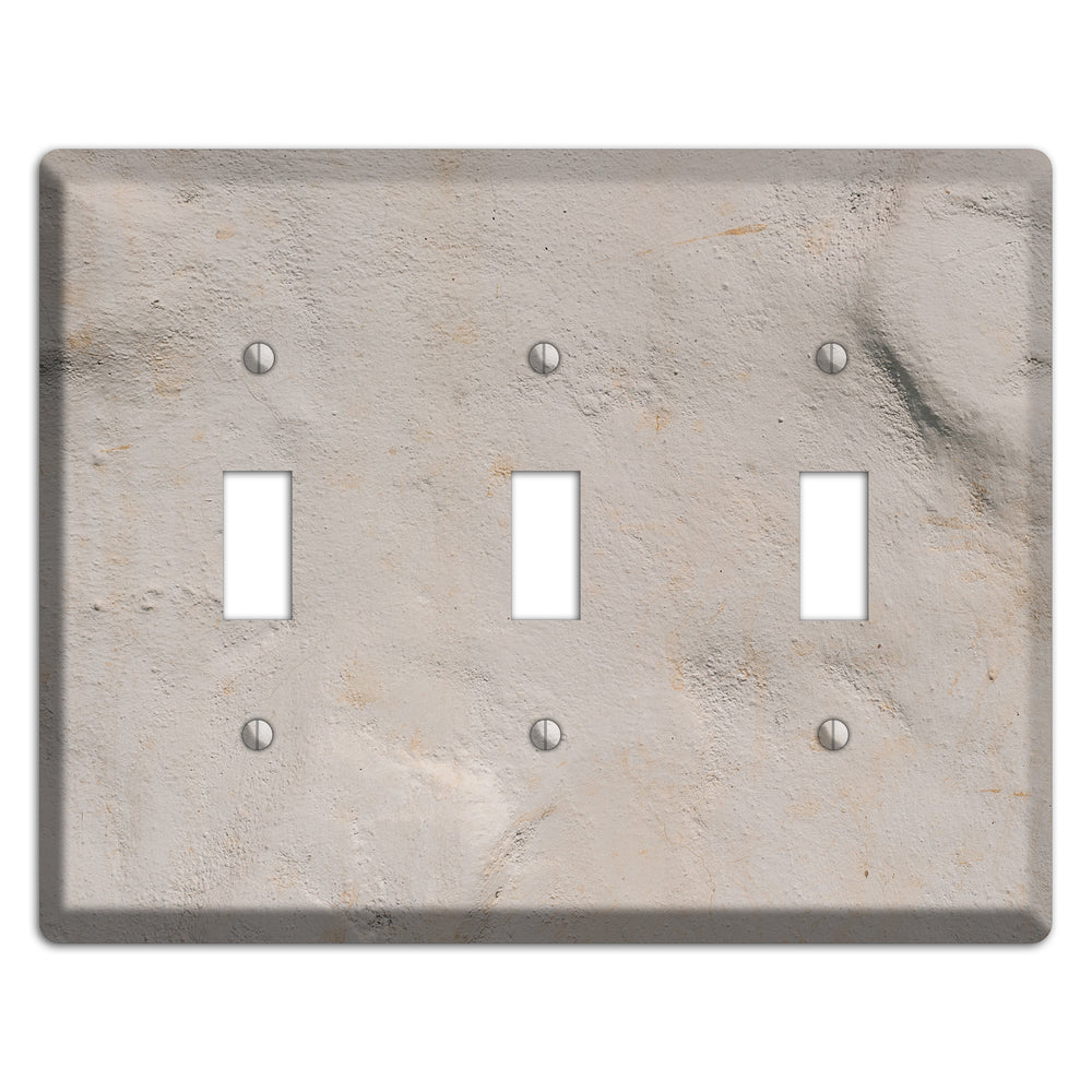 Trowled Concrete 3 Toggle Wallplate