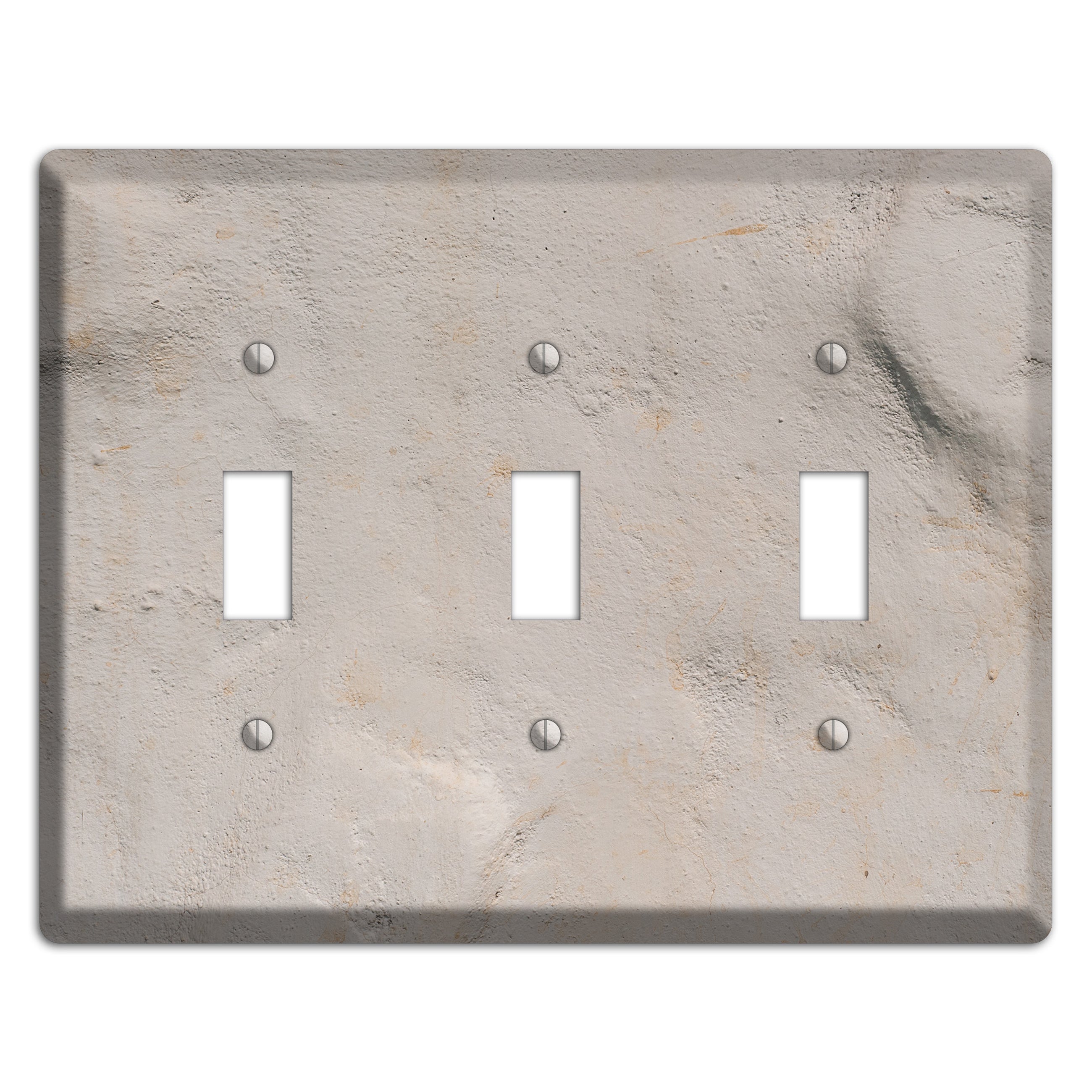Trowled Concrete 3 Toggle Wallplate