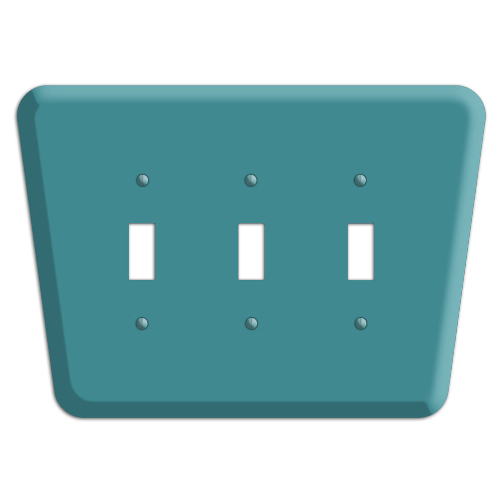 Turqouise Mid-Century 3 Toggle Wallplate