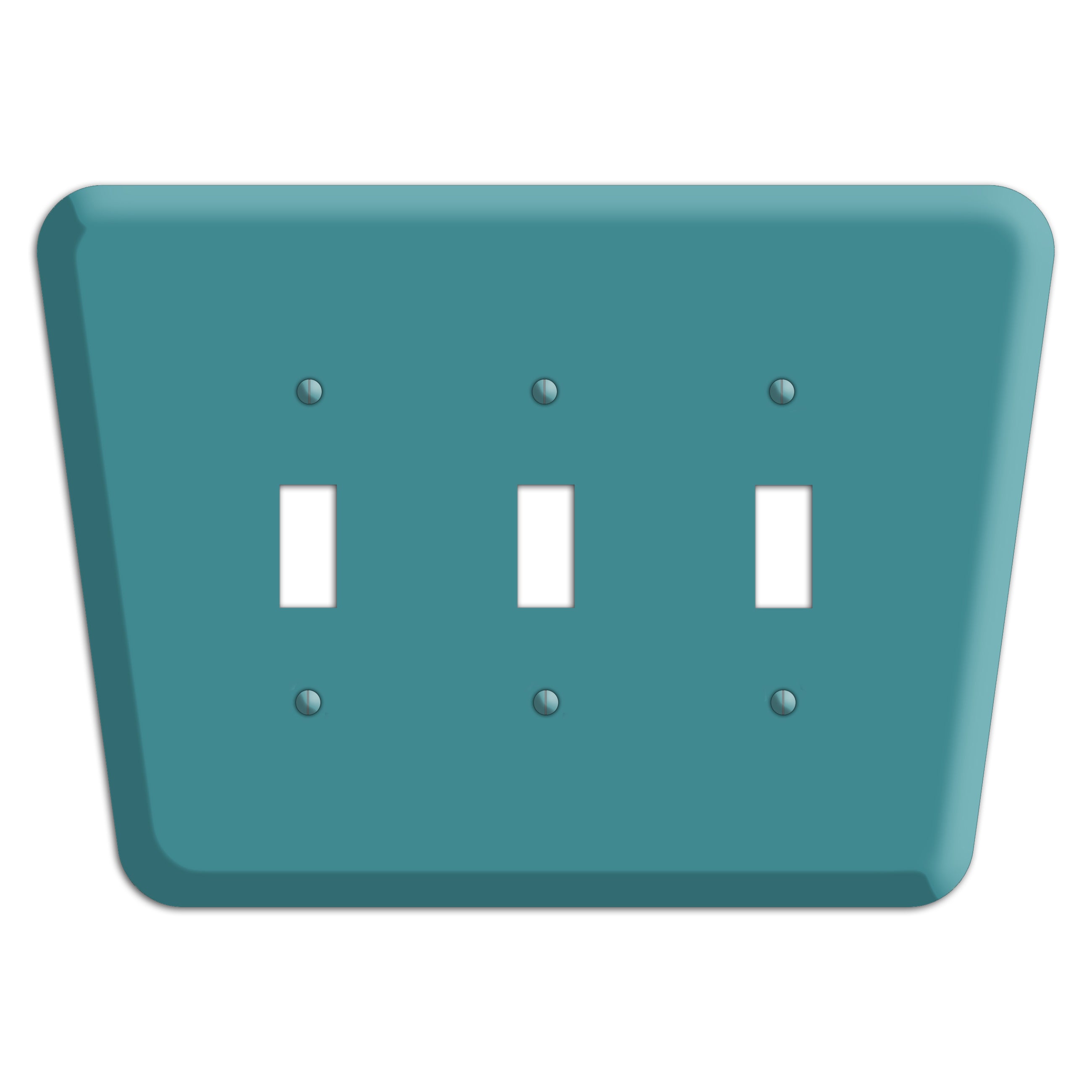 Turqouise Mid-Century 3 Toggle Wallplate