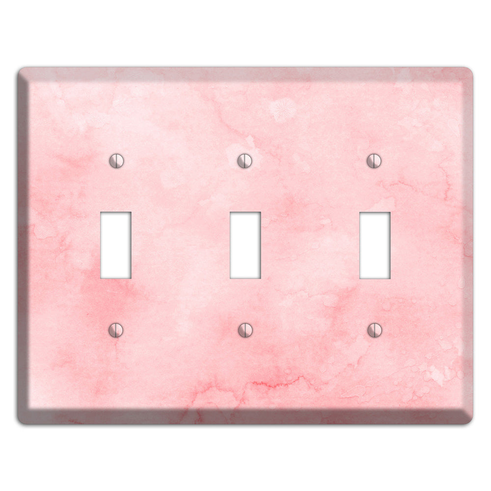 Mandys Pink Soft Coral 3 Toggle Wallplate
