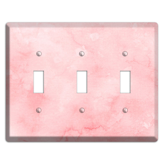 Mandys Pink Soft Coral 3 Toggle Wallplate