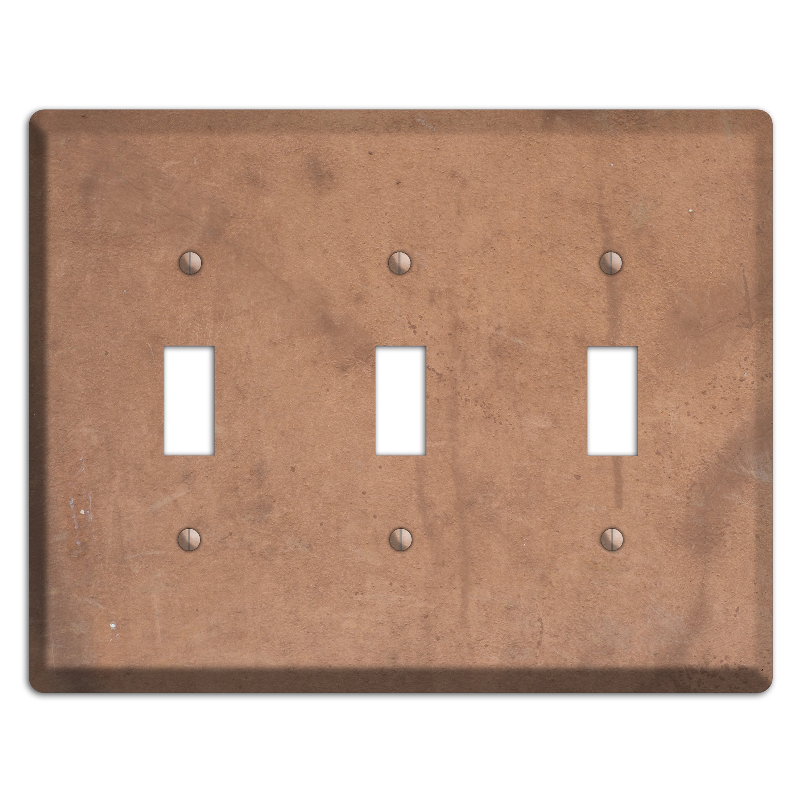 Light Brown Concrete 3 Toggle Wallplate