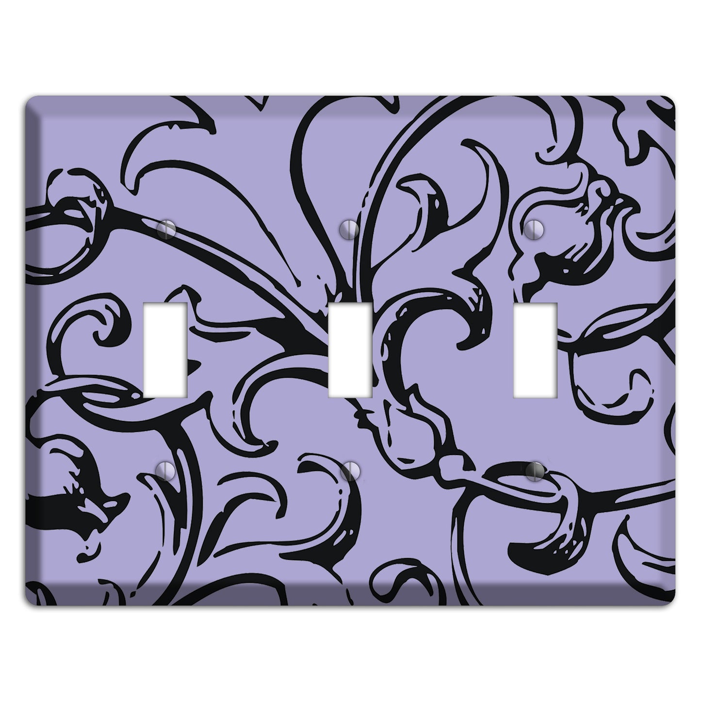 Victorian Lilac 3 Toggle Wallplate