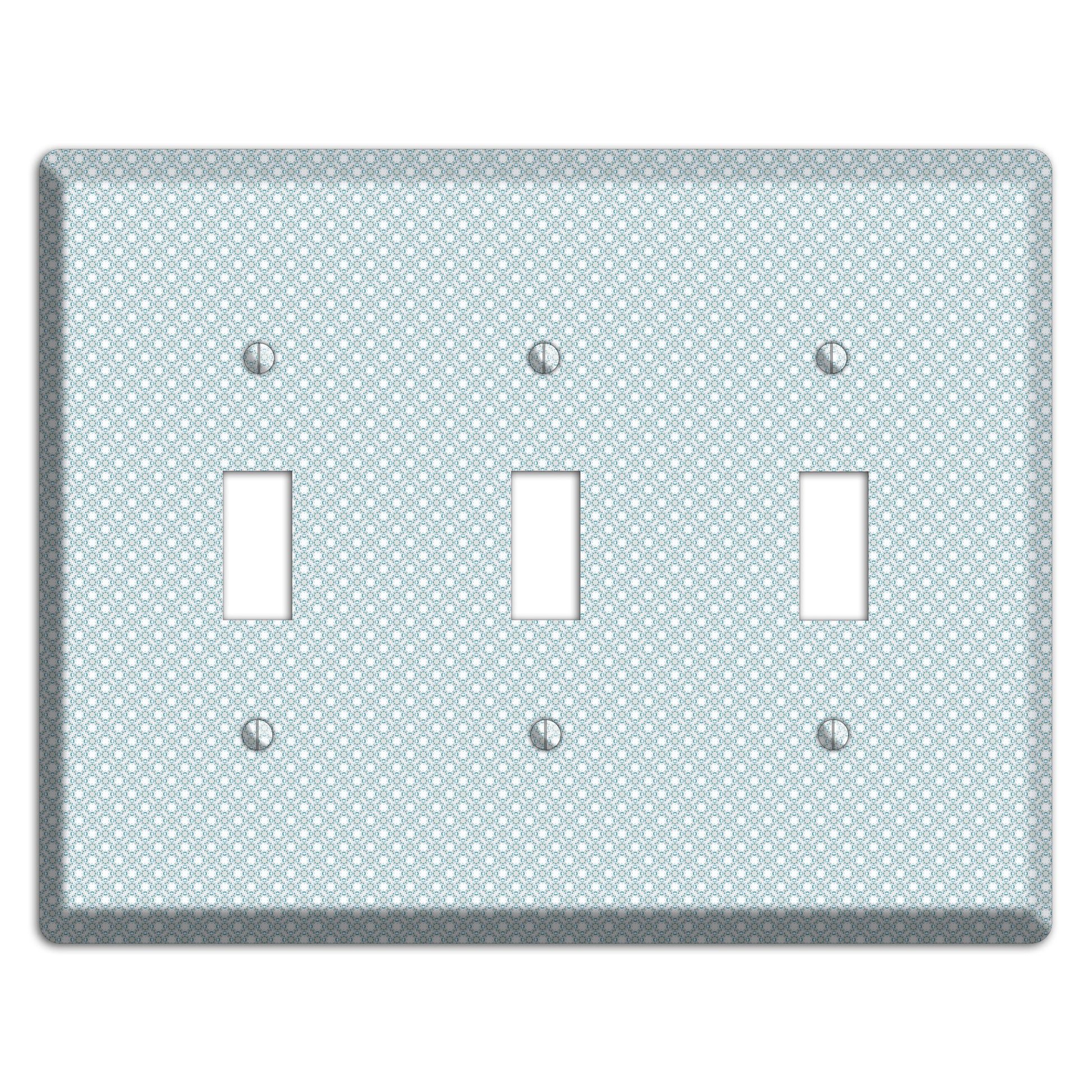 Light Blue Geometric 3 Toggle Wallplate