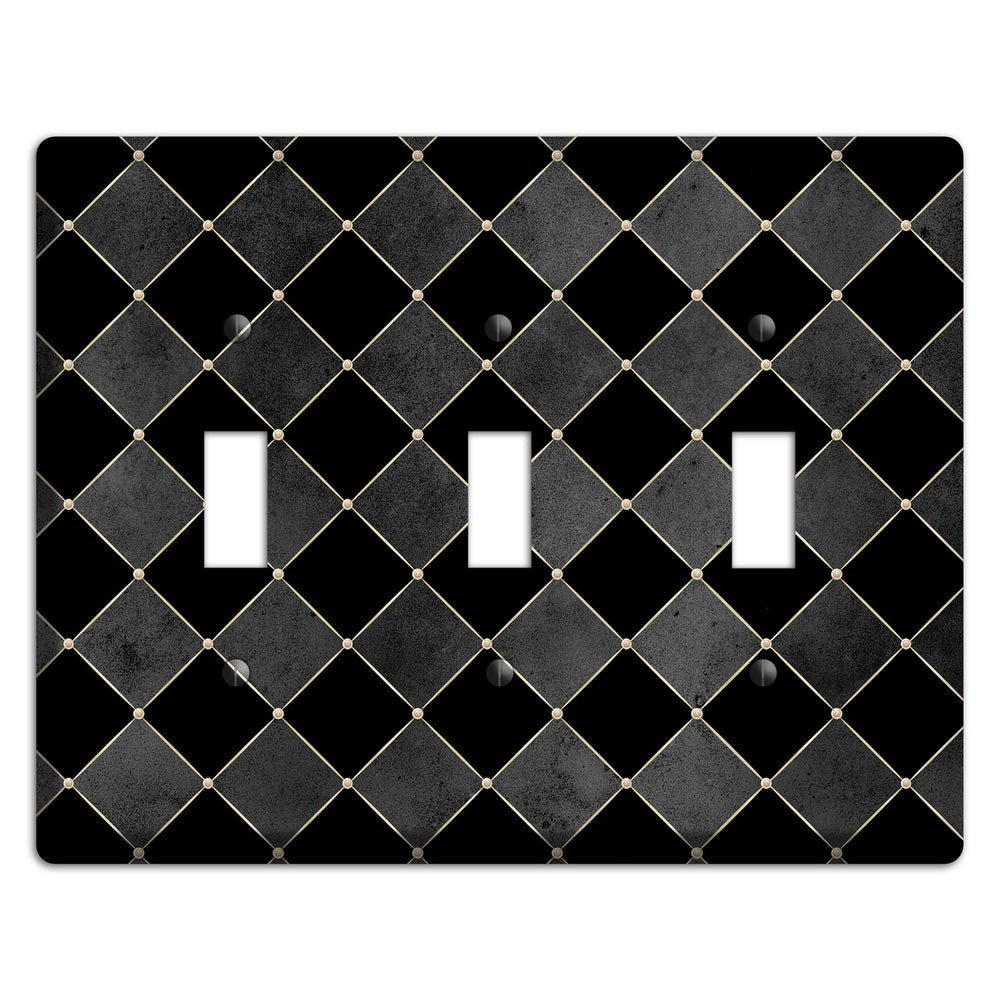 Edgar Allen Poe Diamond 3 Toggle Wallplate