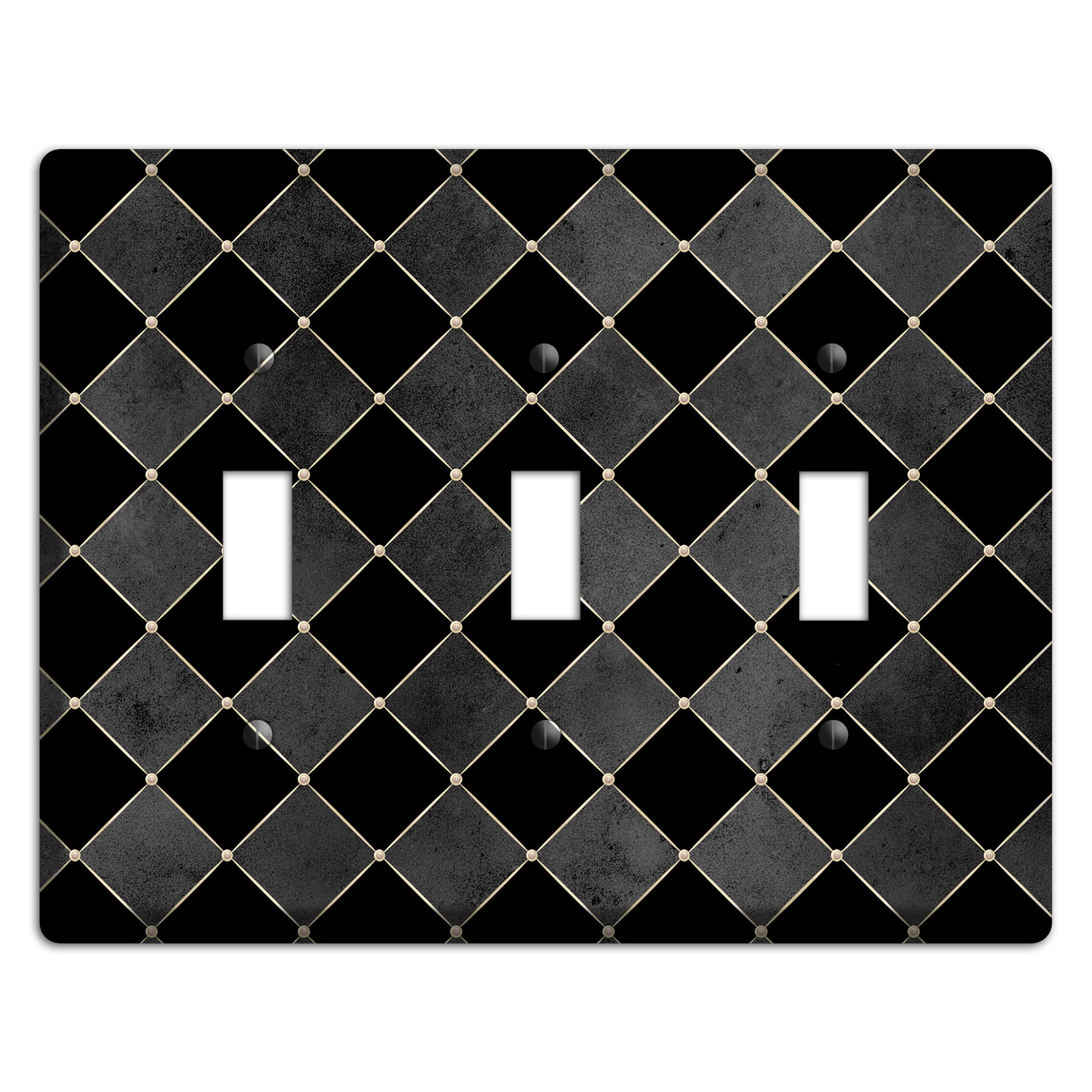 Edgar Allen Poe Diamond 3 Toggle Wallplate