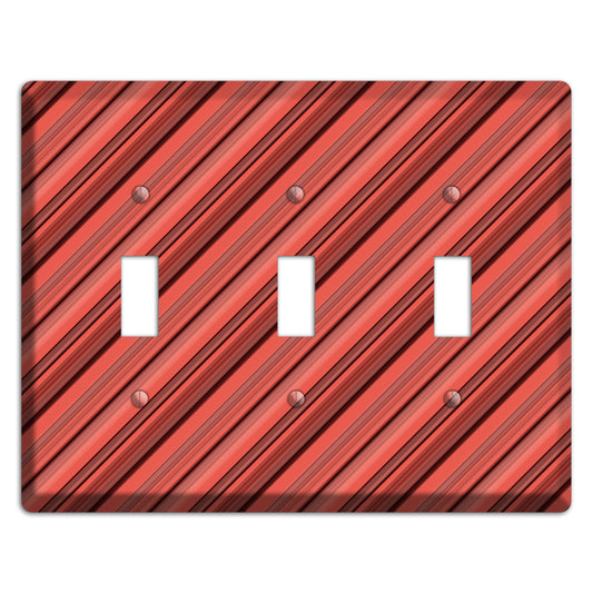 Red Stripes 2 3 Toggle Wallplate