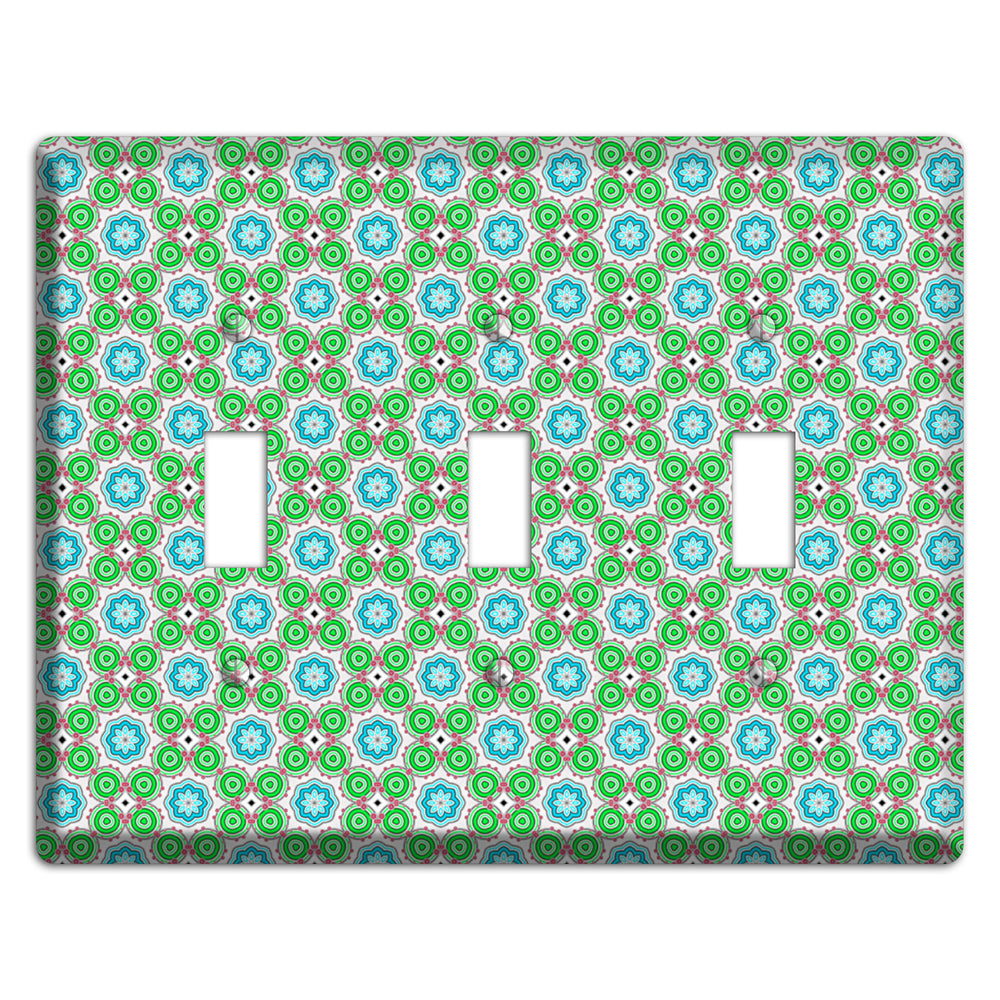 Green Foulard 5 3 Toggle Wallplate
